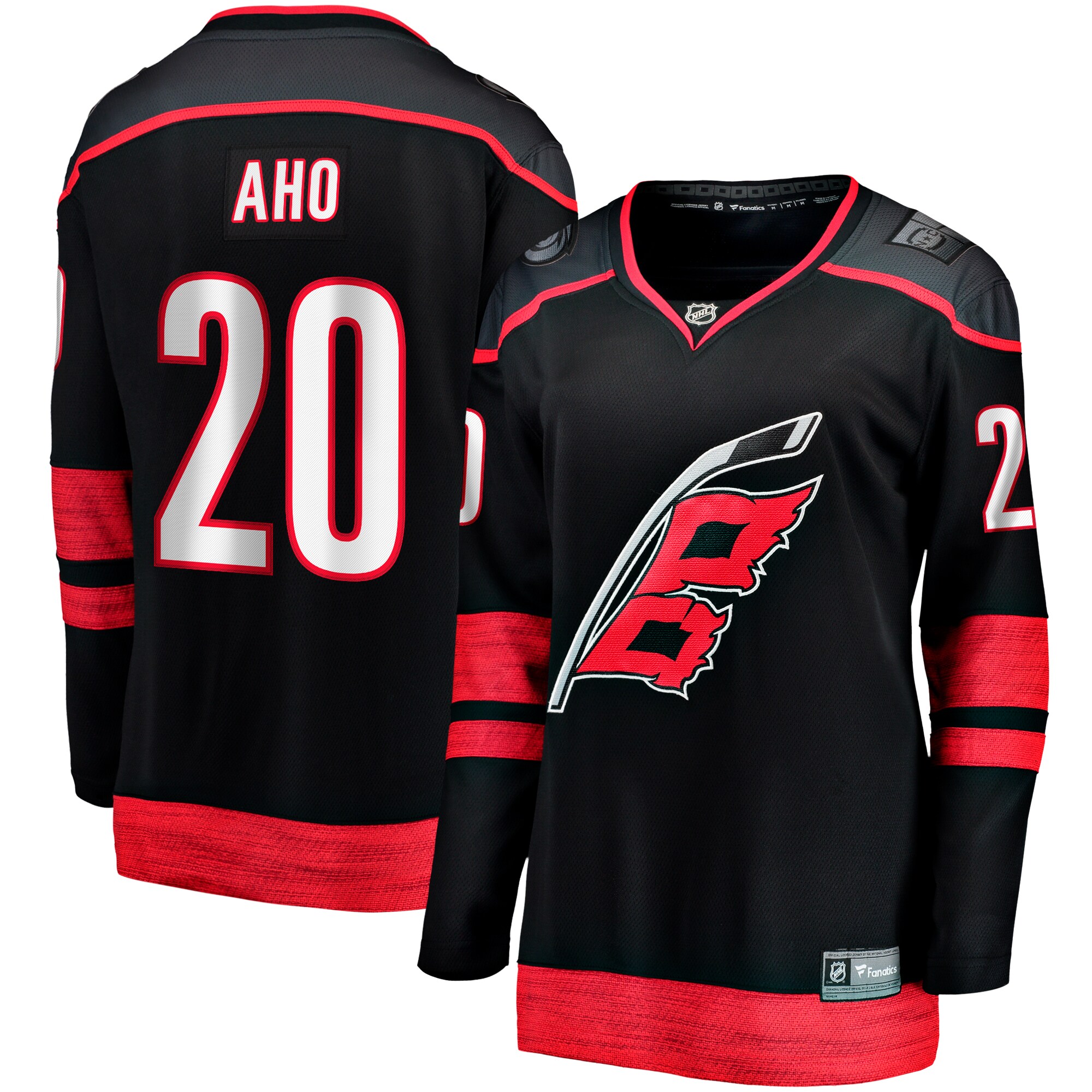 Women's Carolina Hurricanes Sebastian Aho Black Home Breakaway Player Hockey Jersey - JS690 