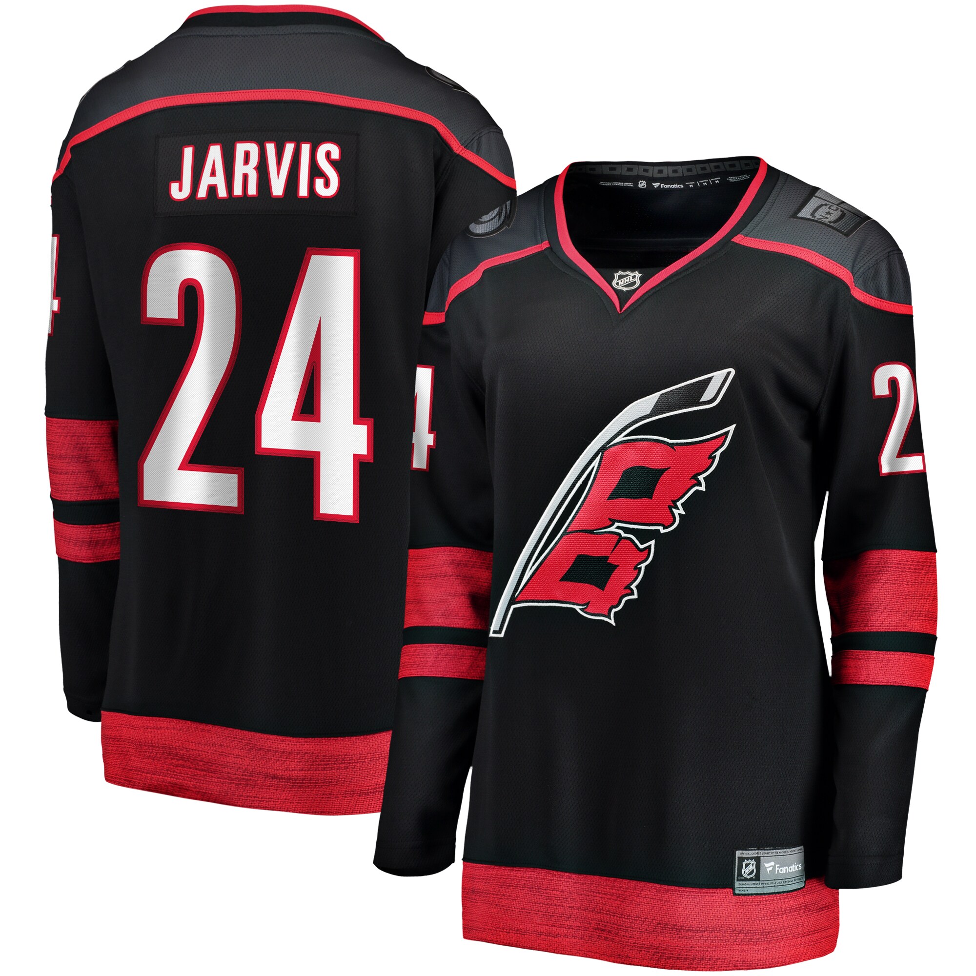 Women's Carolina Hurricanes Seth Jarvis Black Home Breakaway Player Hockey Jersey - JS139 