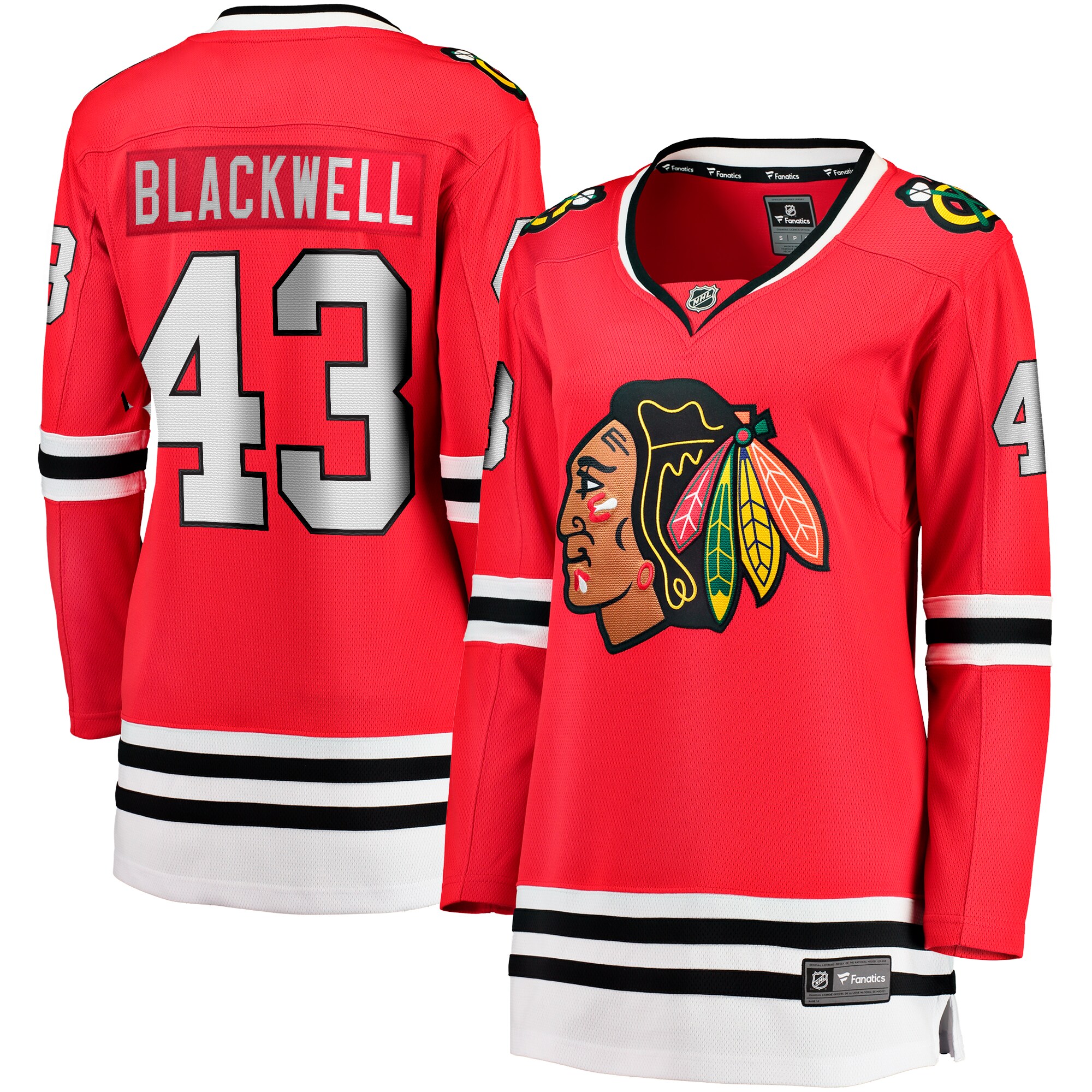 Women's Chicago Blackhawks Colin Blackwell Red Home Breakaway Player Hockey Jersey - JS329 