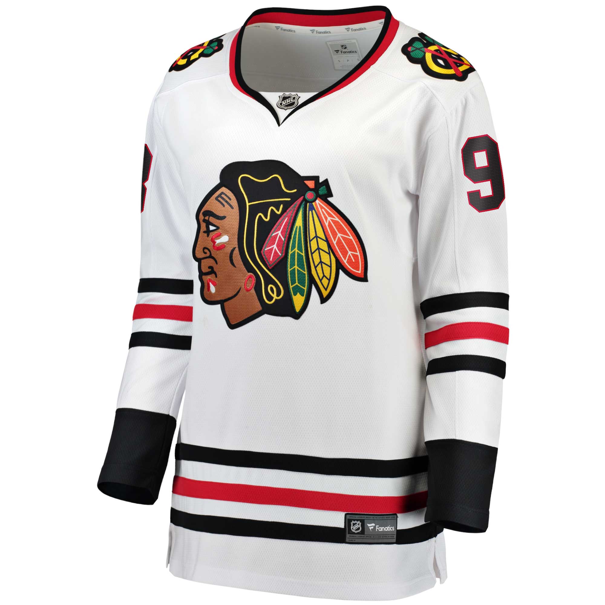 Alternative view of Women's Chicago Blackhawks Connor Bedard White Away Premier Breakaway Player Hockey Jersey - JS567 