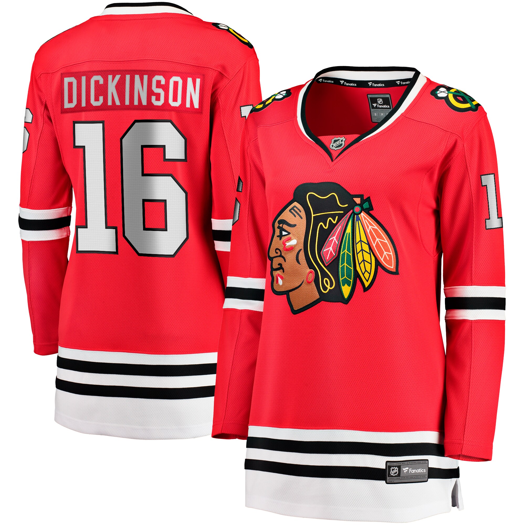 Women's Chicago Blackhawks Jason Dickinson Red Home Breakaway Player Hockey Jersey - JS408 
