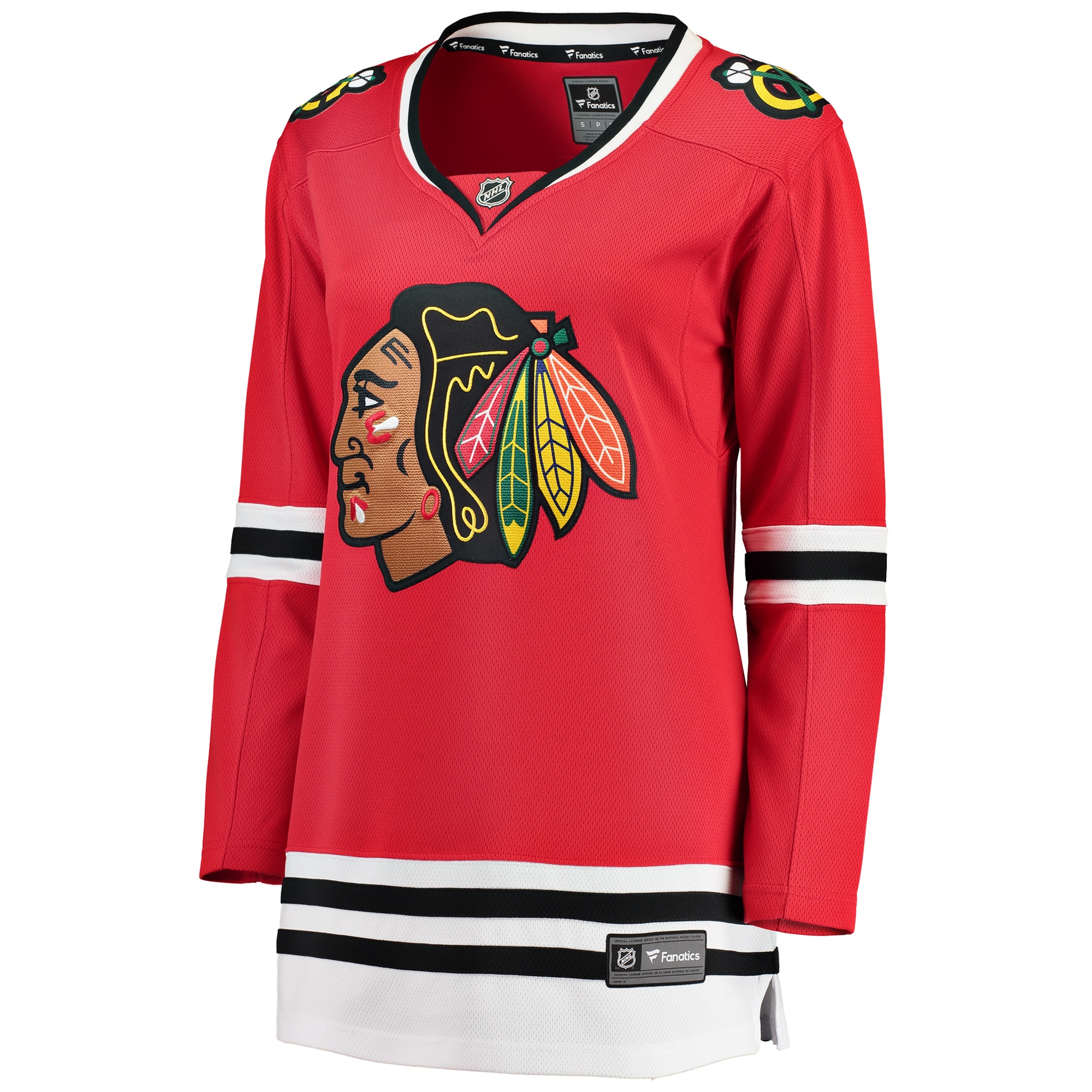 Alternative view of Women's Chicago Blackhawks Red Breakaway Home Hockey Jersey - JS316 
