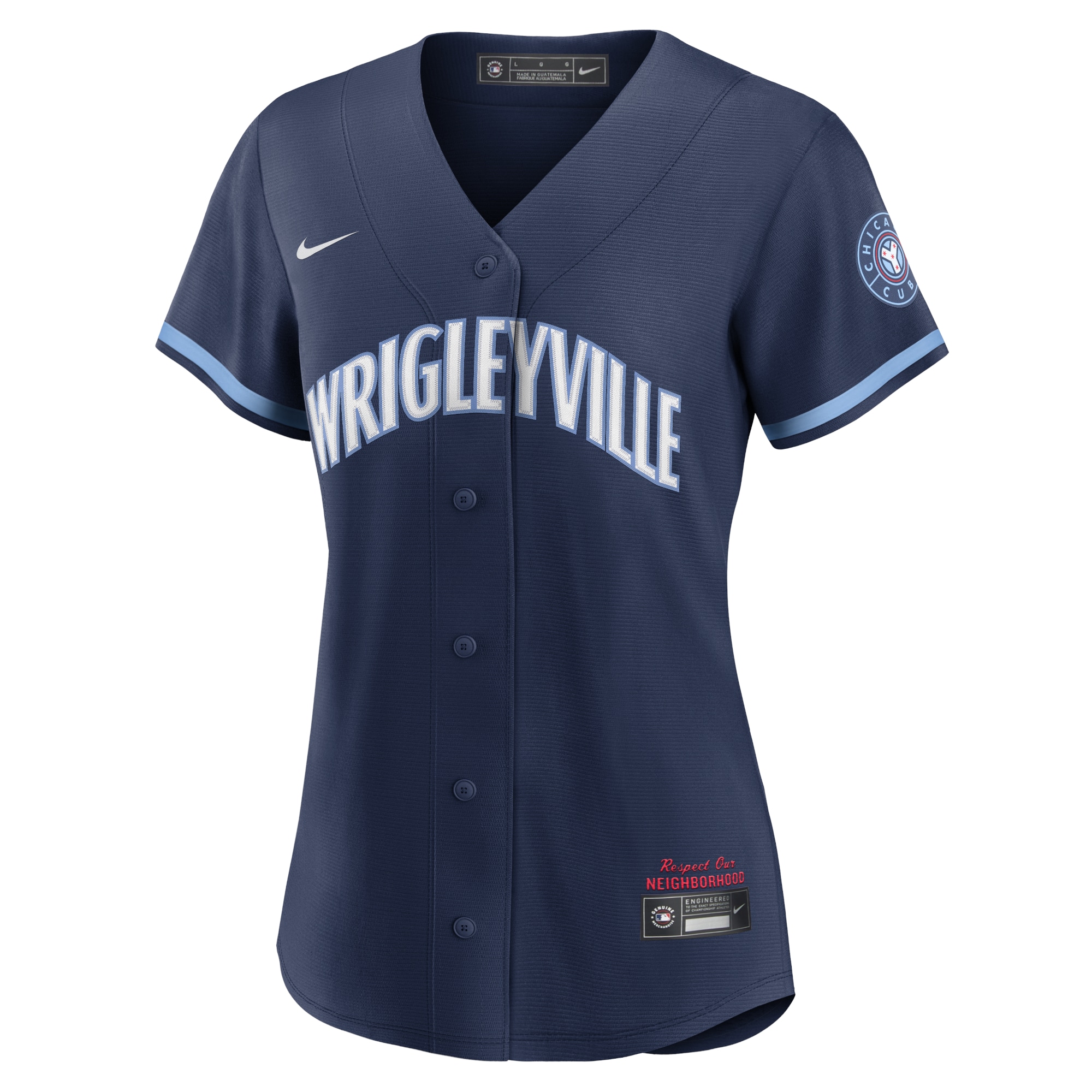 Alternative view of Women's Chicago Cubs Navy City Connect Jersey