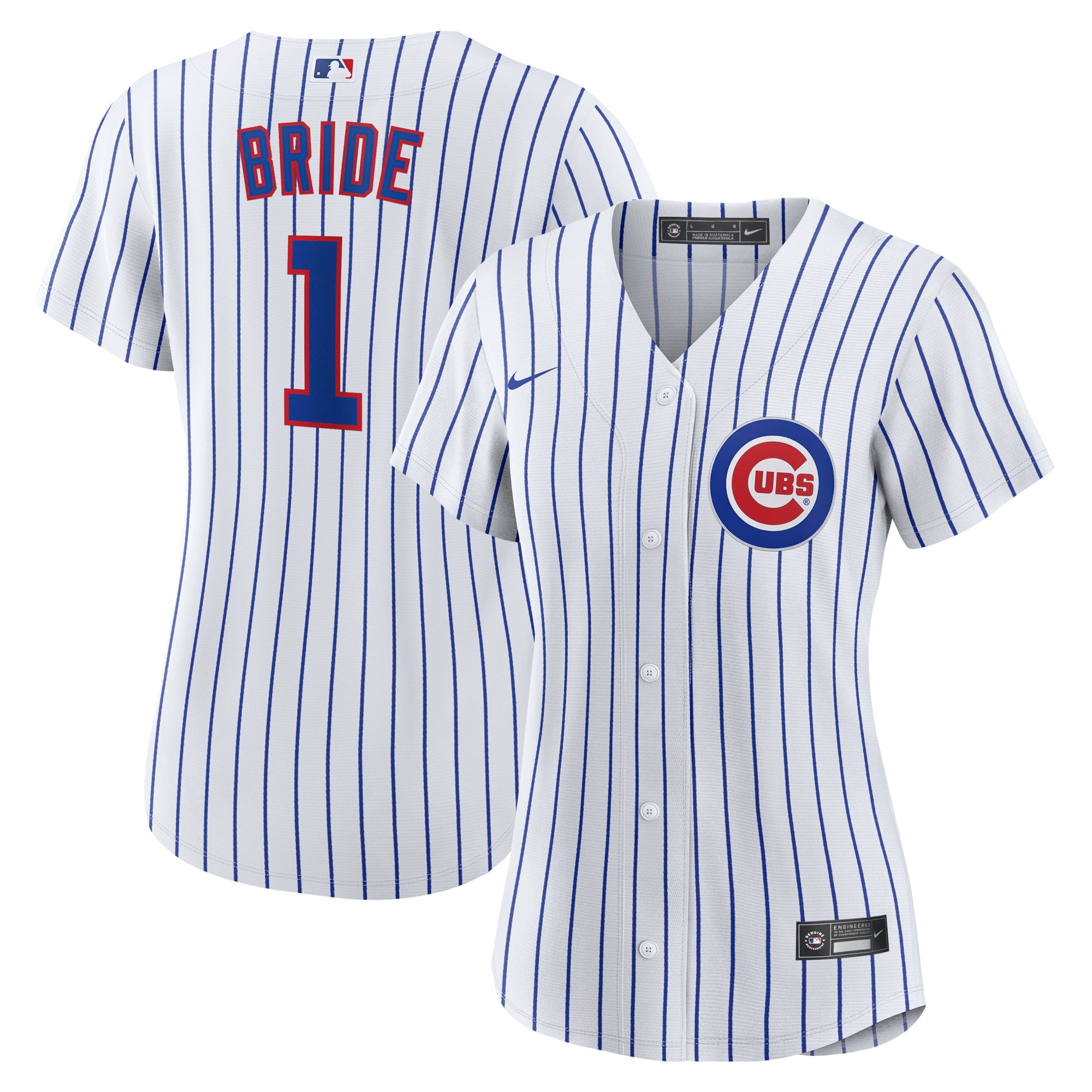 Women's Chicago Cubs White #1 Bride Home Jersey