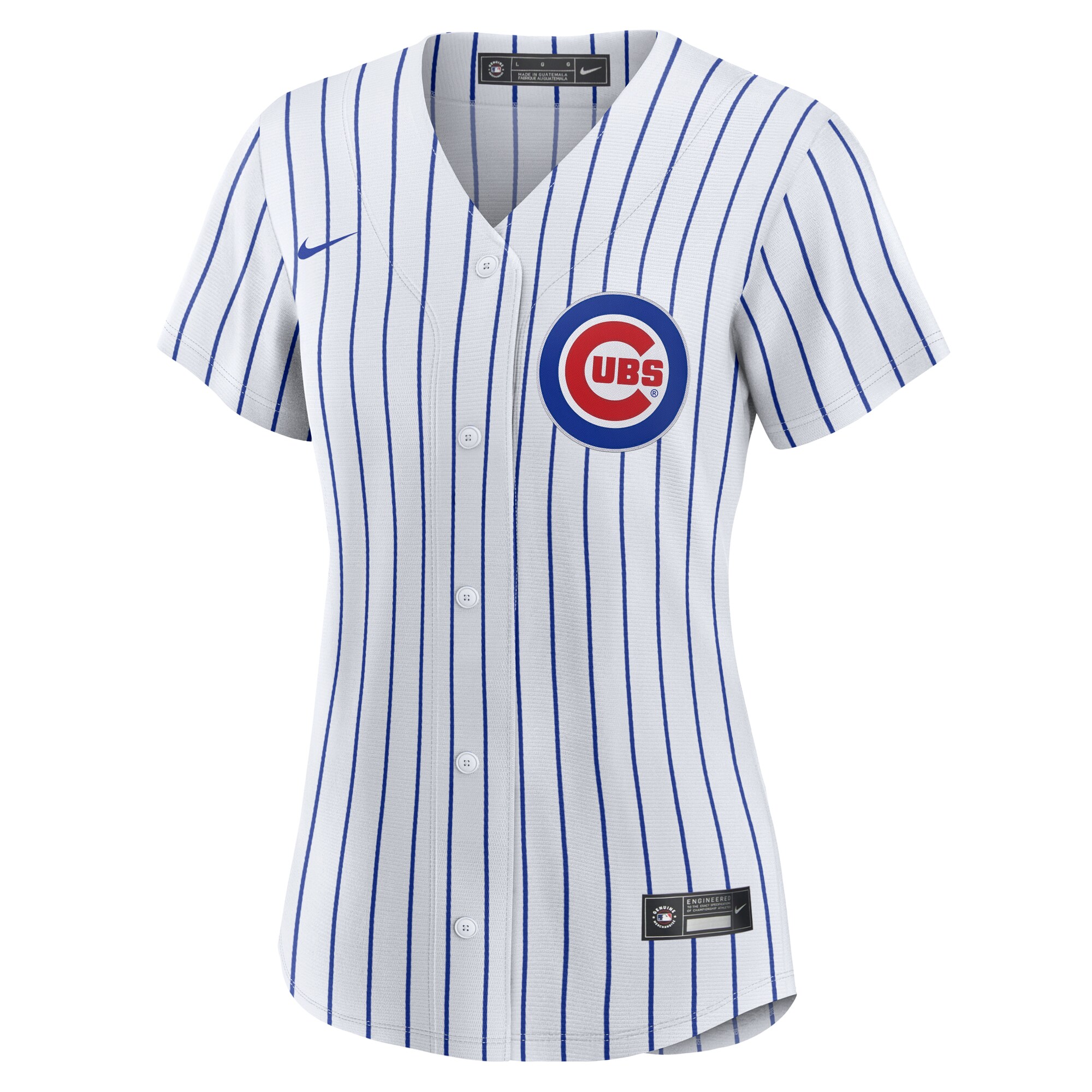 Alternative view of Women's Chicago Cubs White #1 Mom Home Jersey