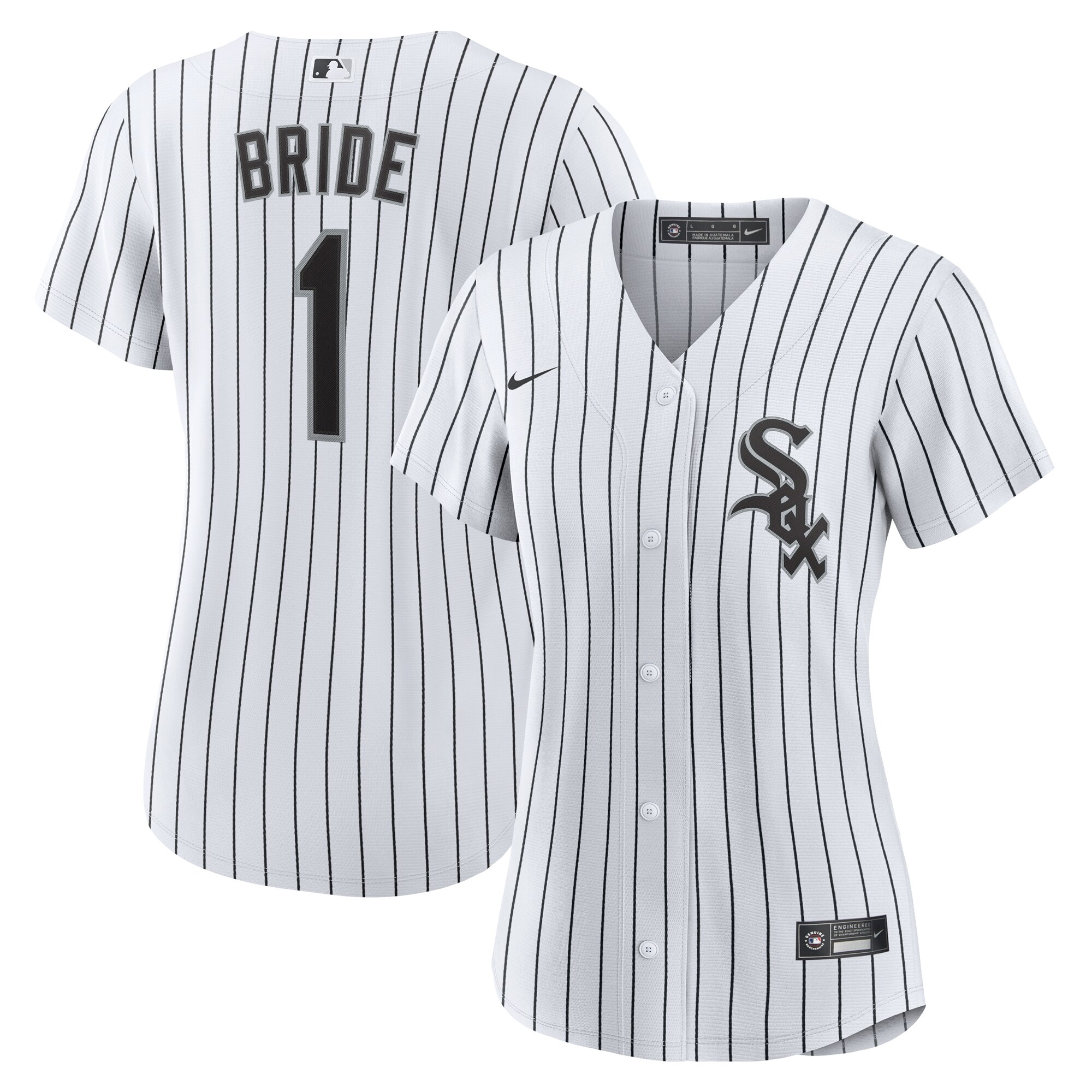 Women's Chicago White Sox White #1 Bride Home Jersey