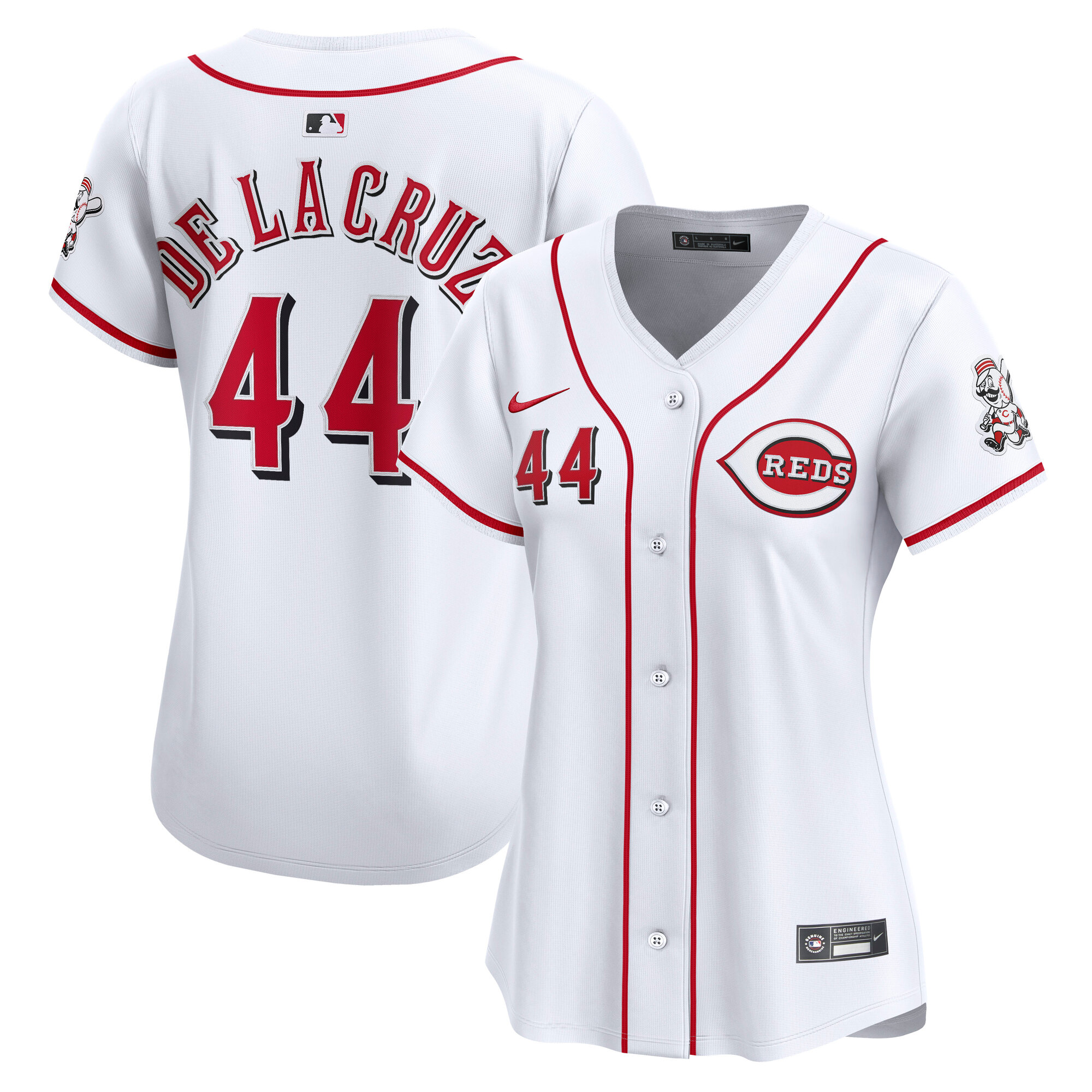 Women's Cincinnati Reds Elly De La Cruz White Home Limited Player Jersey