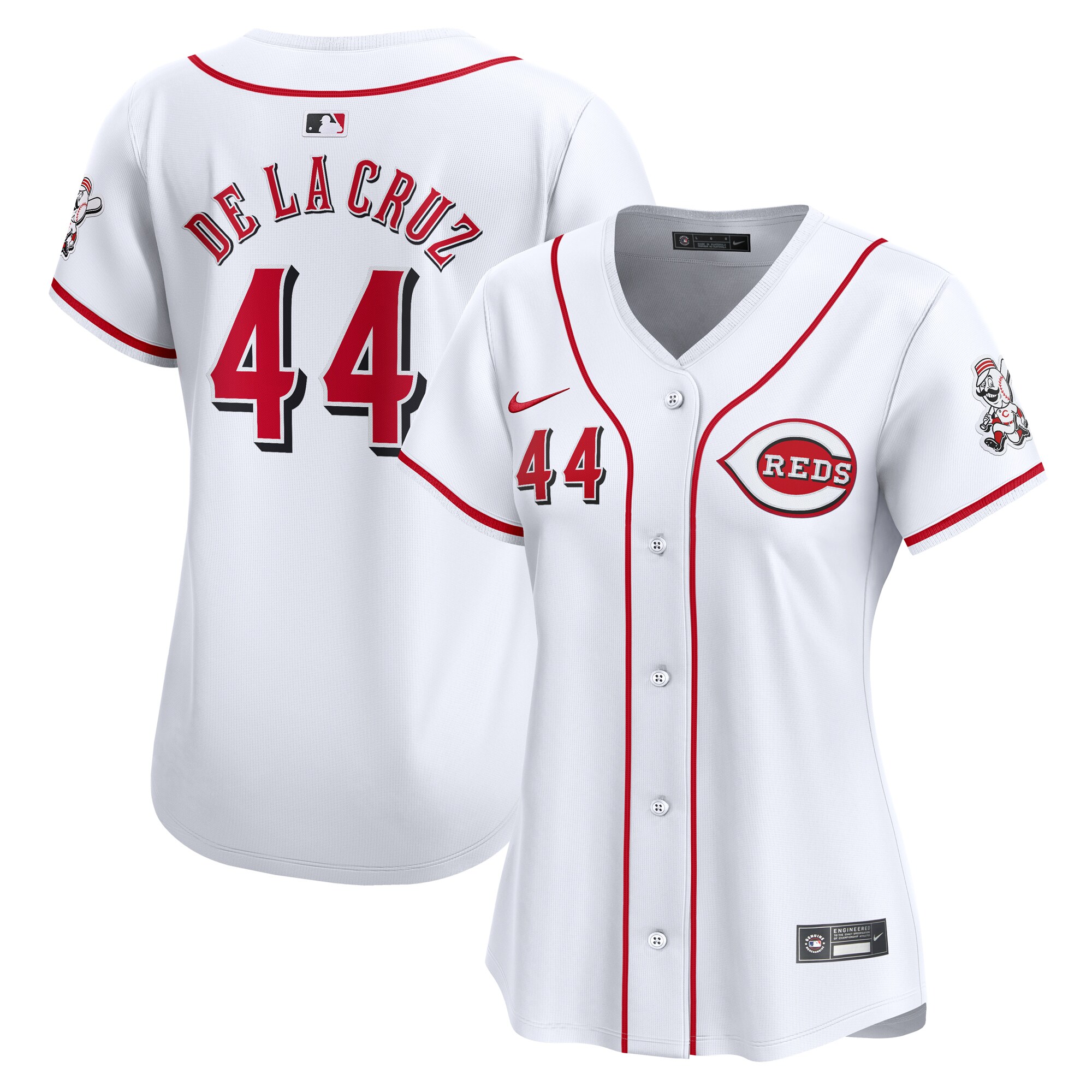 Women's Cincinnati Reds Elly De La Cruz White Home Limited Player Jersey
