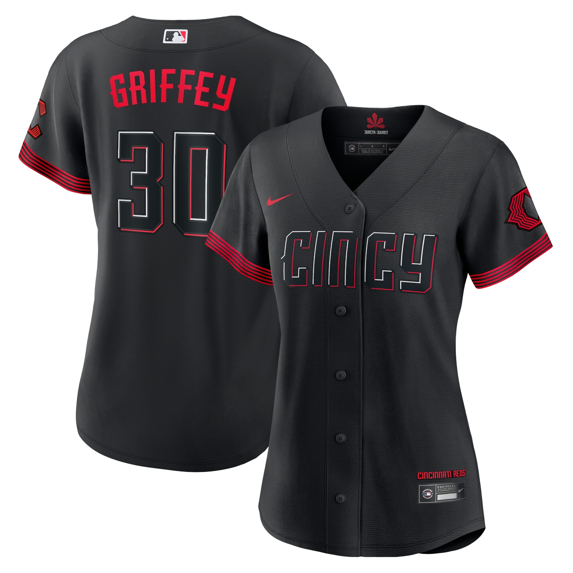 Women's Cincinnati Reds Ken Griffey Jr. Black City Connect Player Jersey