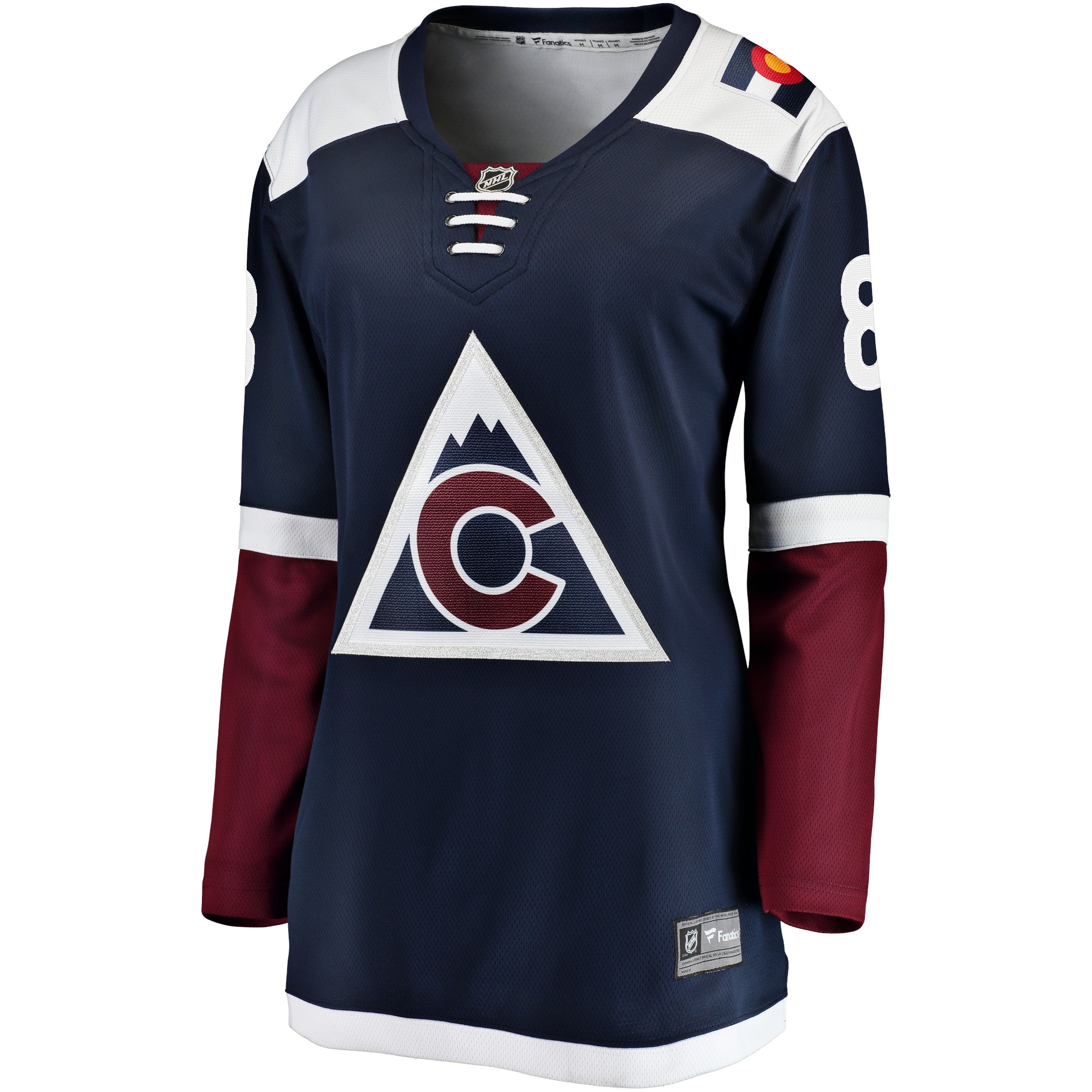 Alternative view of Women's Colorado Avalanche Cale Makar Navy Alternate Premier Breakaway Player Hockey Jersey - JS683 