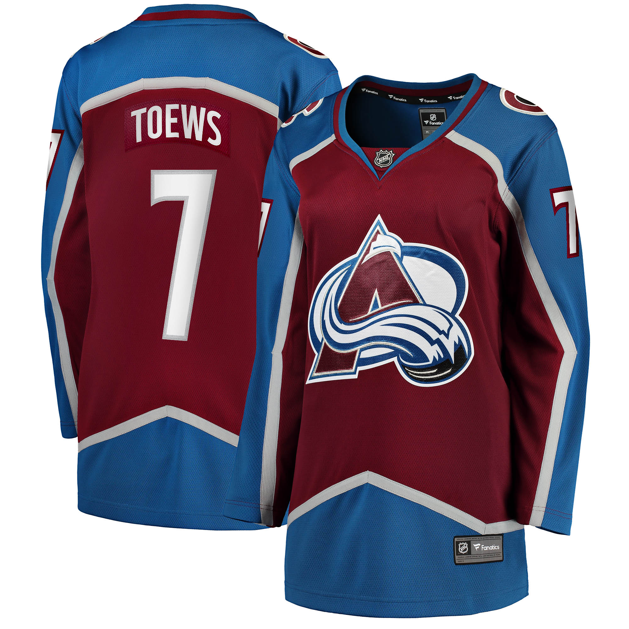 Women's Colorado Avalanche Devon Toews Burgundy Home Breakaway Player Hockey Jersey - JS362 