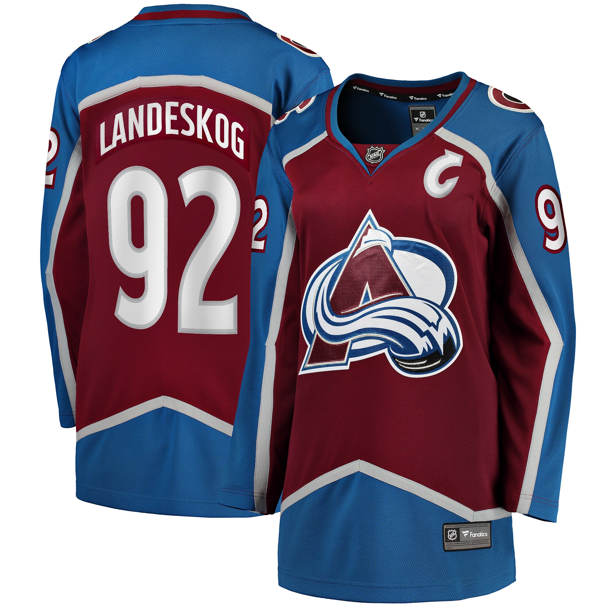 Women's Colorado Avalanche Gabriel Landeskog Burgundy Captain Patch Home Breakaway Player Hockey Jersey - JS500 