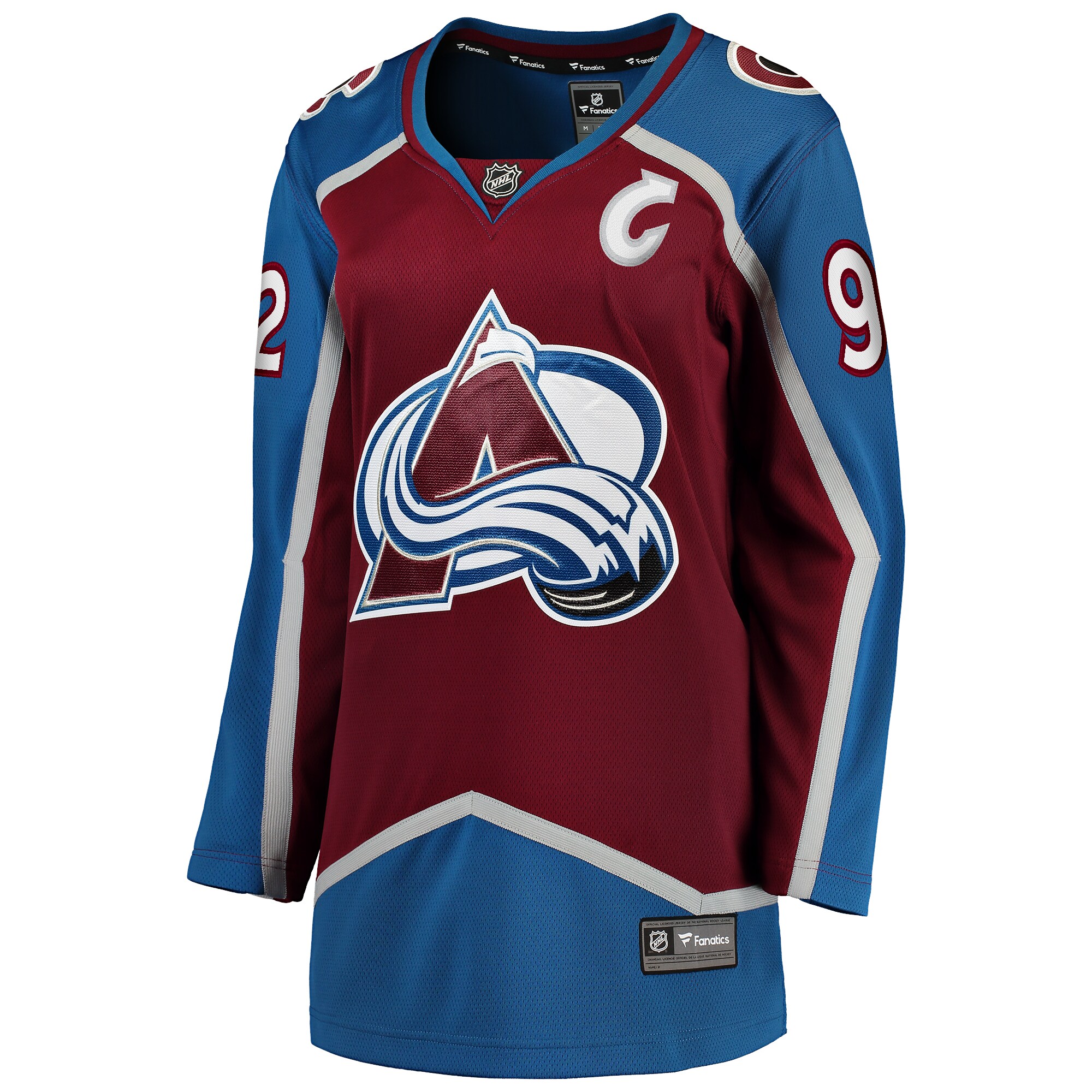 Alternative view of Women's Colorado Avalanche Gabriel Landeskog Burgundy Captain Patch Home Breakaway Player Hockey Jersey - JS500 