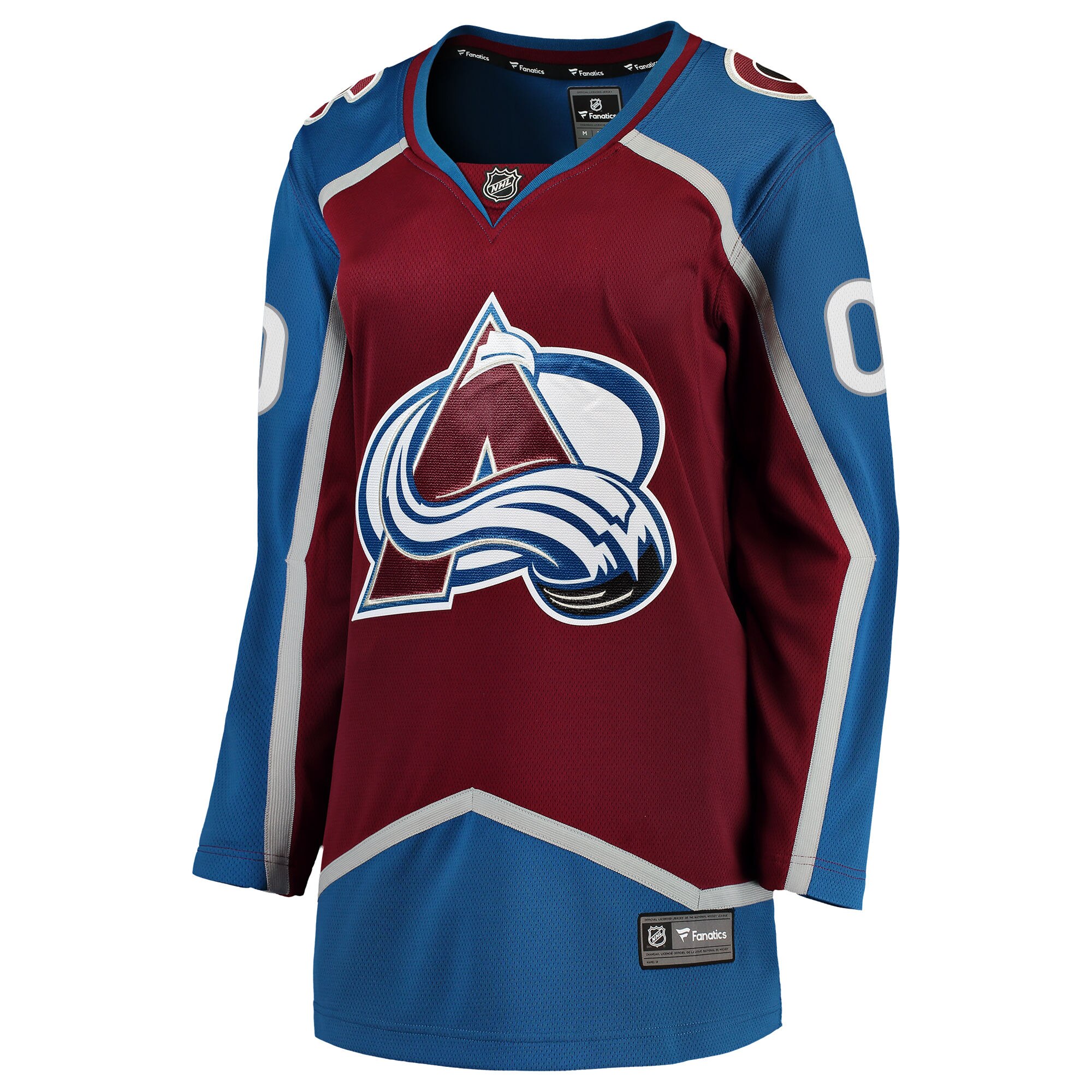 Alternative view of Women's Colorado Avalanche Maroon Home Breakaway Custom Hockey Jersey - JS255 