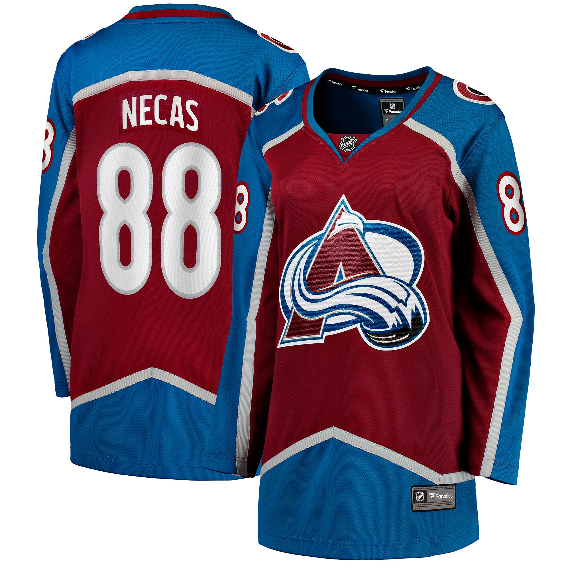 Women's Colorado Avalanche Martin Necas Burgundy Breakaway Player Hockey Jersey - JS181 