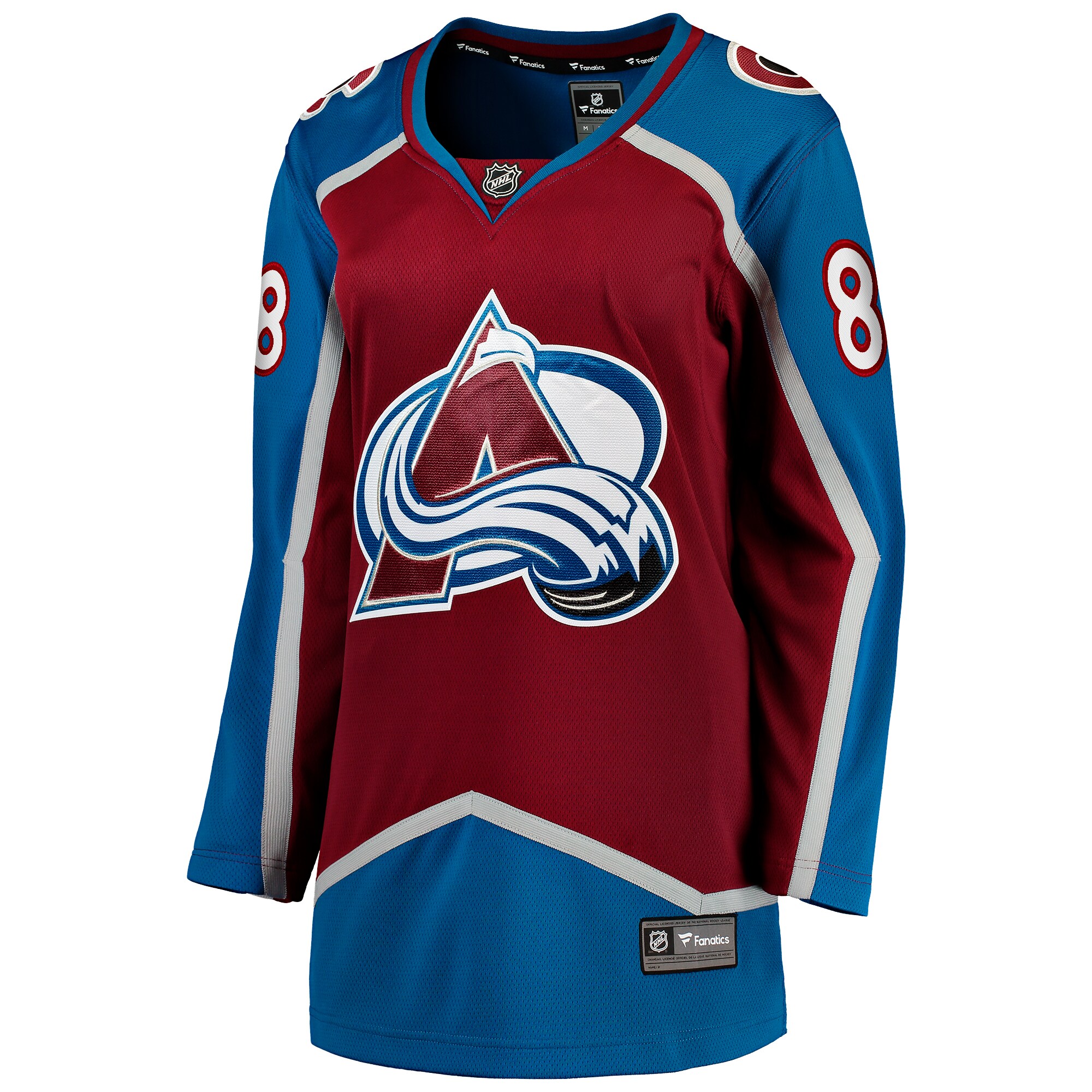 Alternative view of Women's Colorado Avalanche Martin Necas Burgundy Breakaway Player Hockey Jersey - JS181 