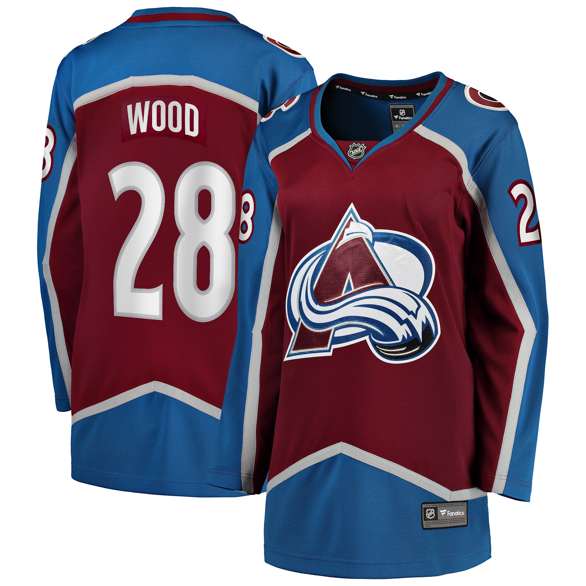 Women's Colorado Avalanche Miles Wood Maroon Home Breakaway Player Hockey Jersey - JS911 