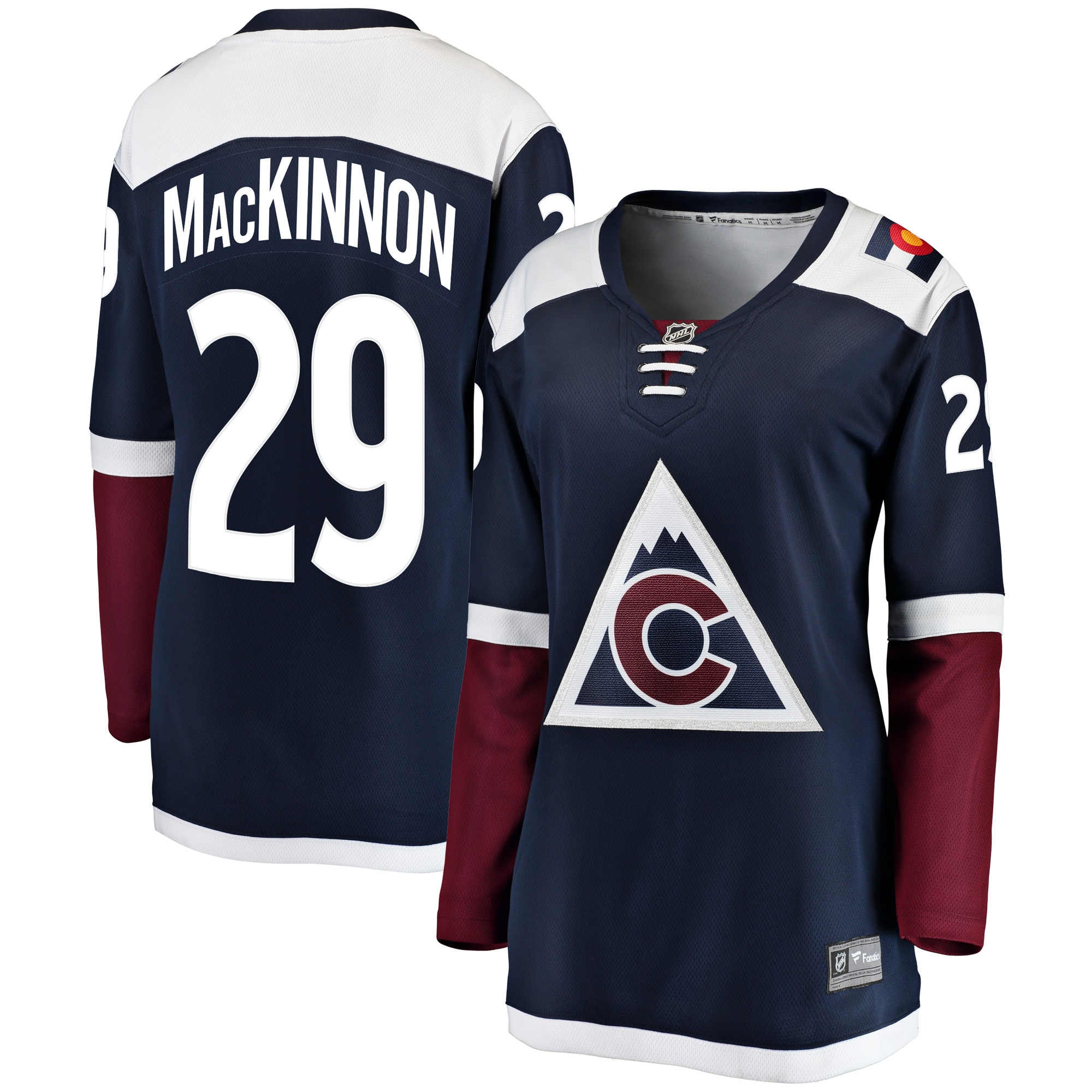Women's Colorado Avalanche Nathan MacKinnon Navy Alternate Breakaway Player Hockey Jersey - JS457 