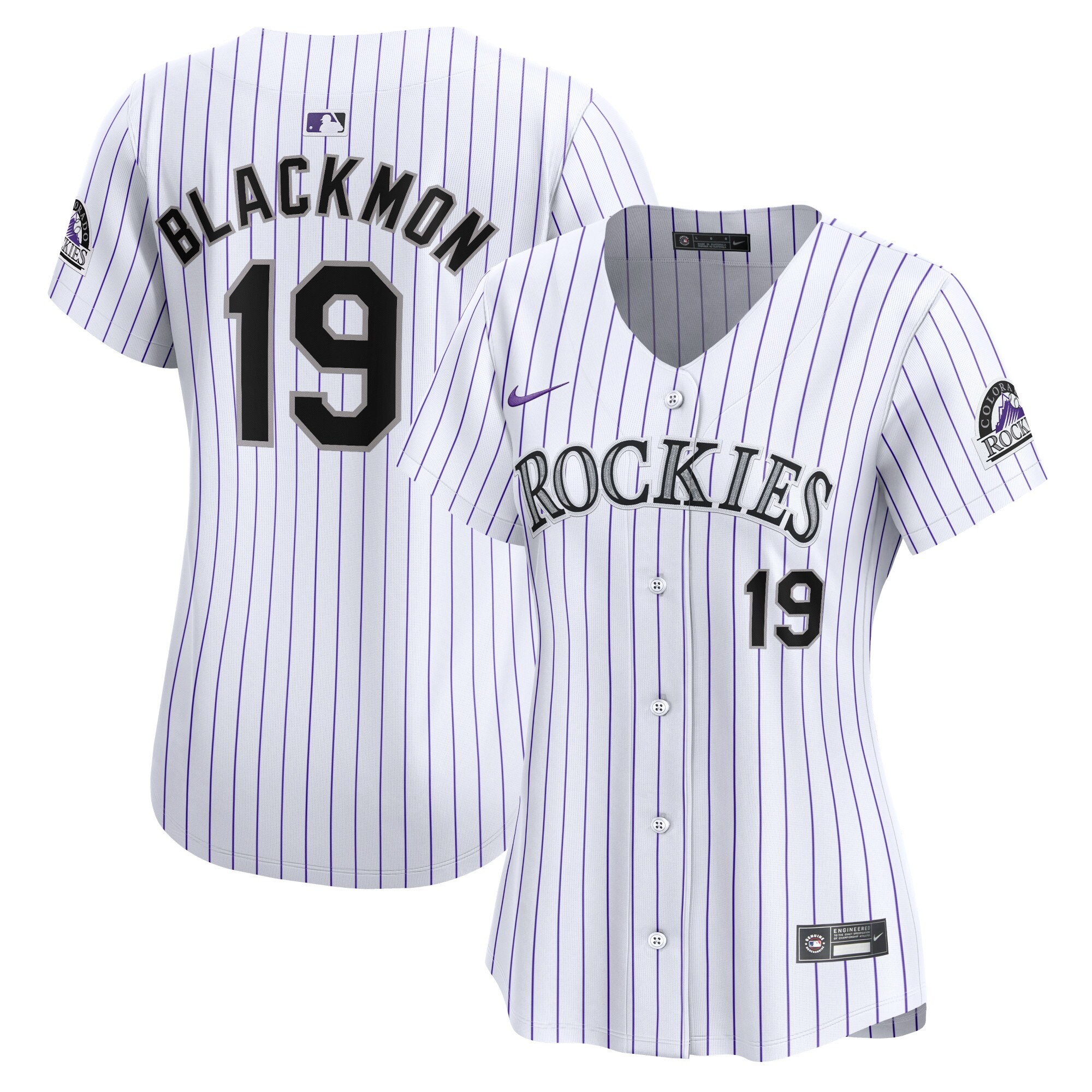 Women's Colorado Rockies Charlie Blackmon White Home Limited Player Baseball Jersey