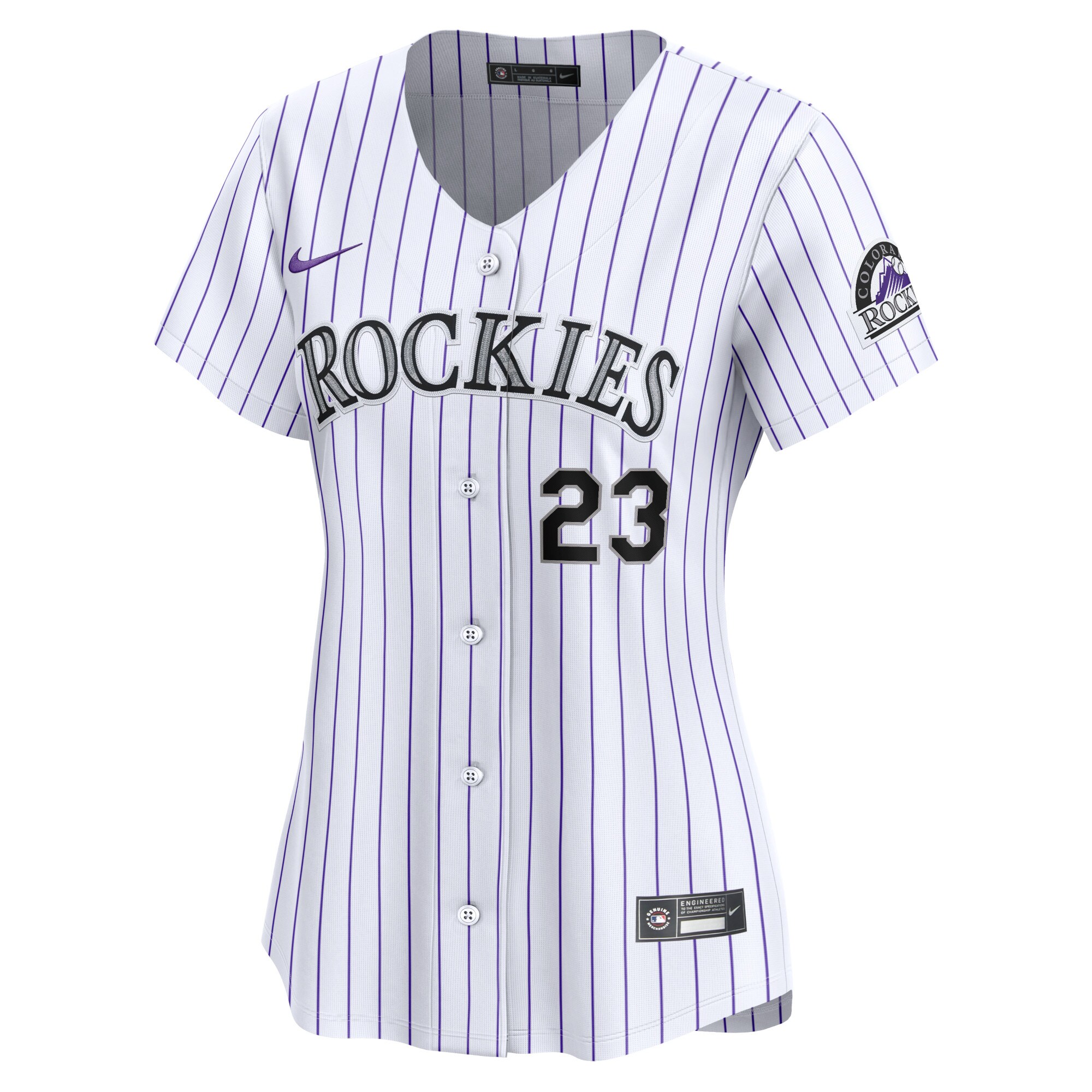 Alternative view of Women's Colorado Rockies Kris Bryant White Home Limited Player Baseball Jersey