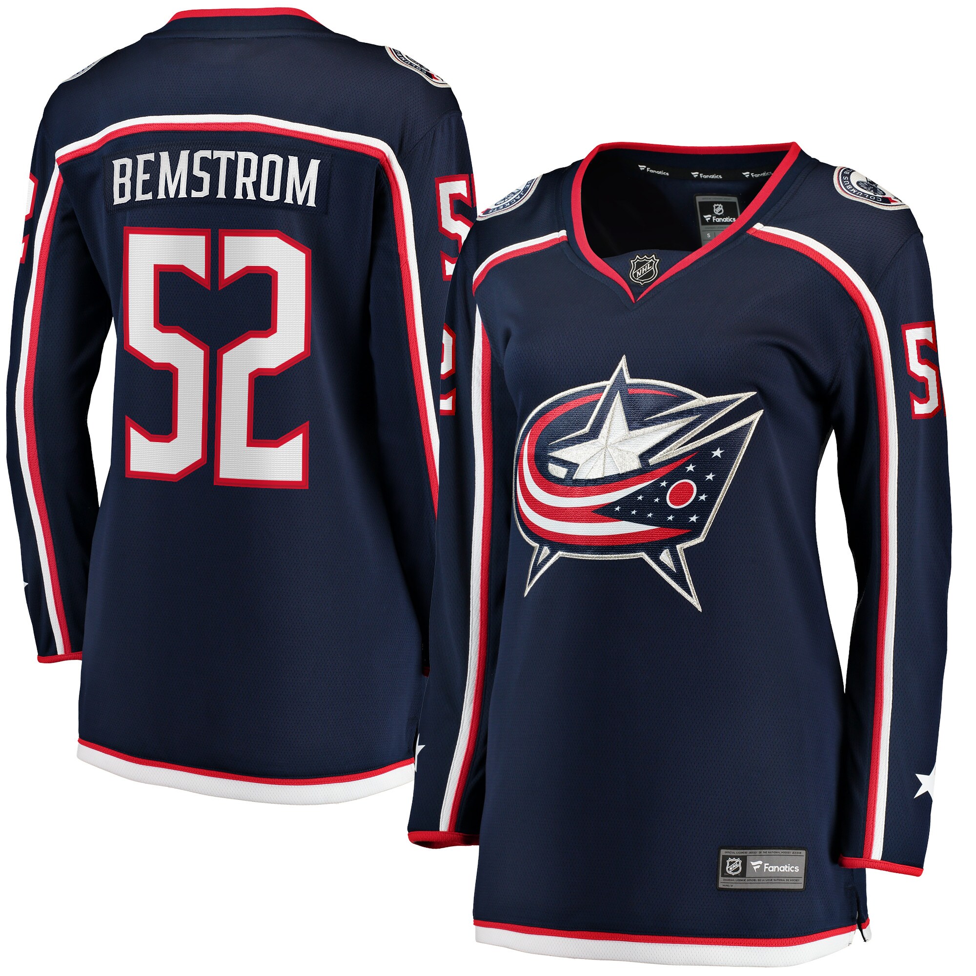 Women's Columbus Blue Jackets Emil Bemstrom Navy Home Breakaway Player Hockey Jersey - JS415 