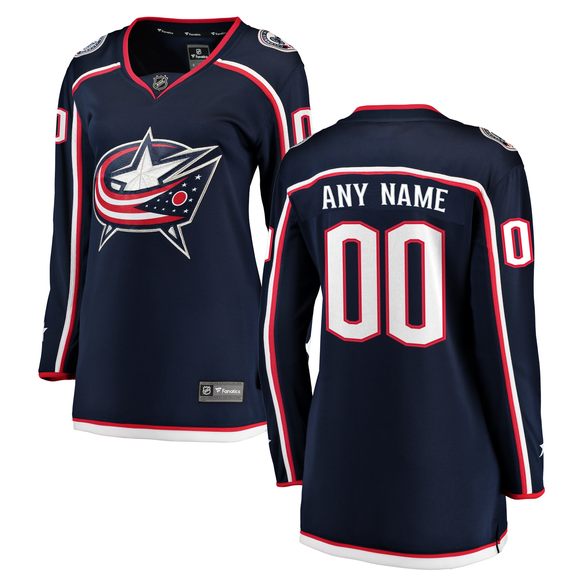 Women's Columbus Blue Jackets Navy Home Breakaway Custom Hockey Jersey - JS235 