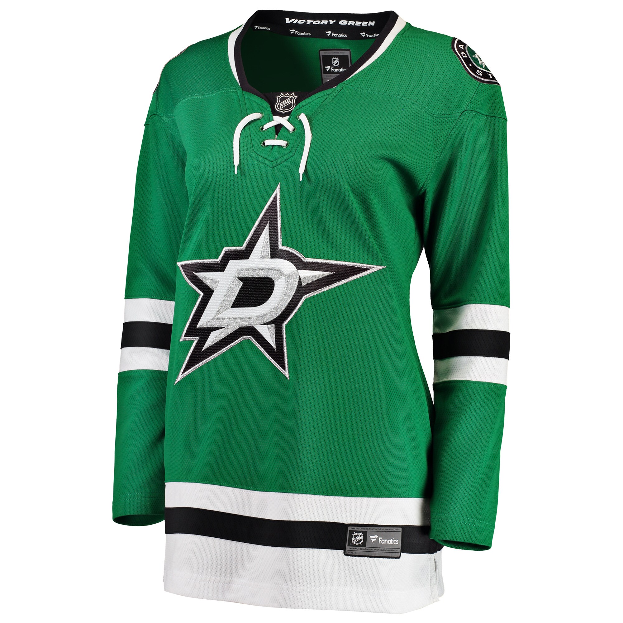 Alternative view of Women's Dallas Stars Green Breakaway Home Hockey Jersey - JS480 