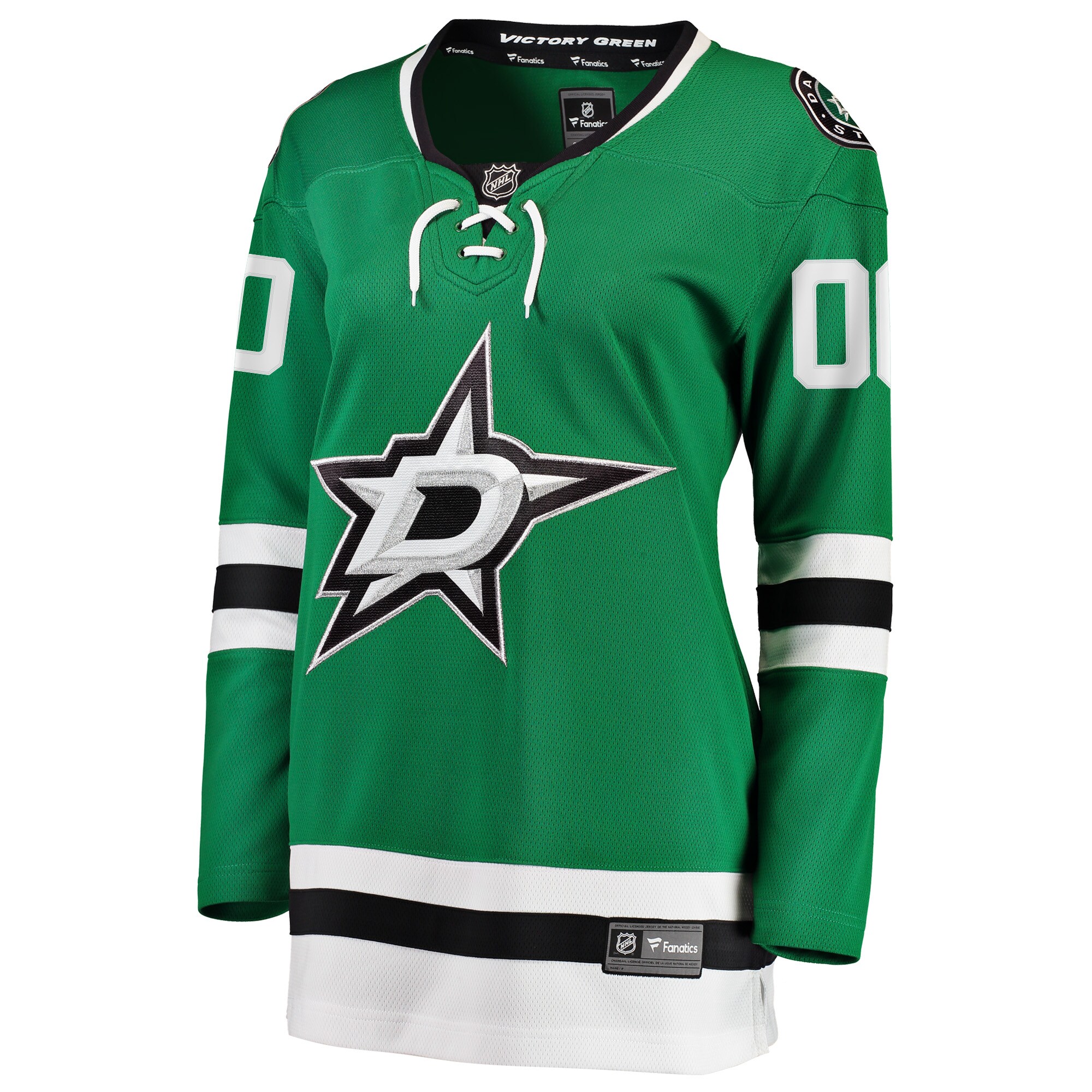 Alternative view of Women's Dallas Stars Green Home Breakaway Custom Hockey Jersey - JS299 
