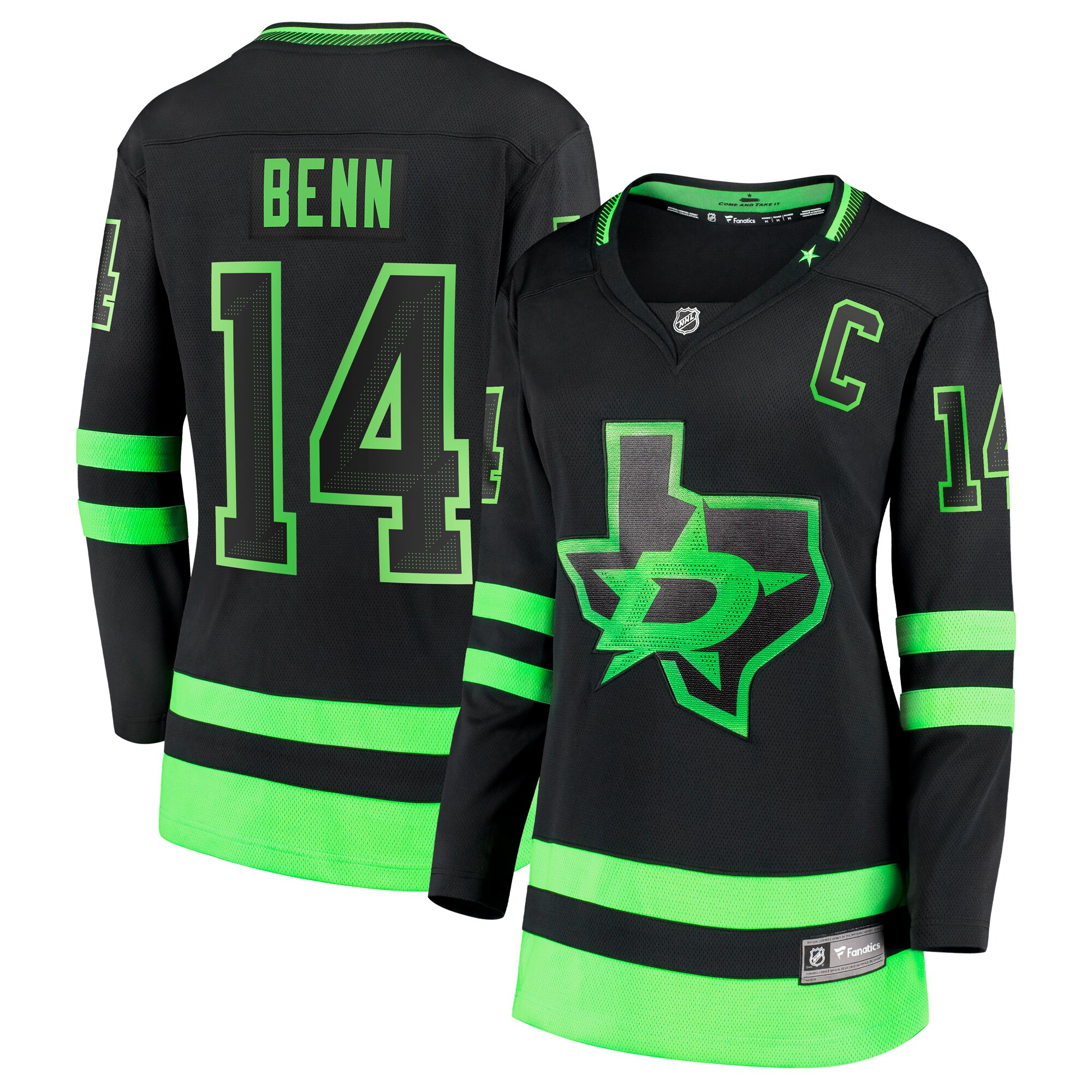 Women's Dallas Stars Jamie Benn Black Alternate Premier Breakaway Player Hockey Jersey - JS495 
