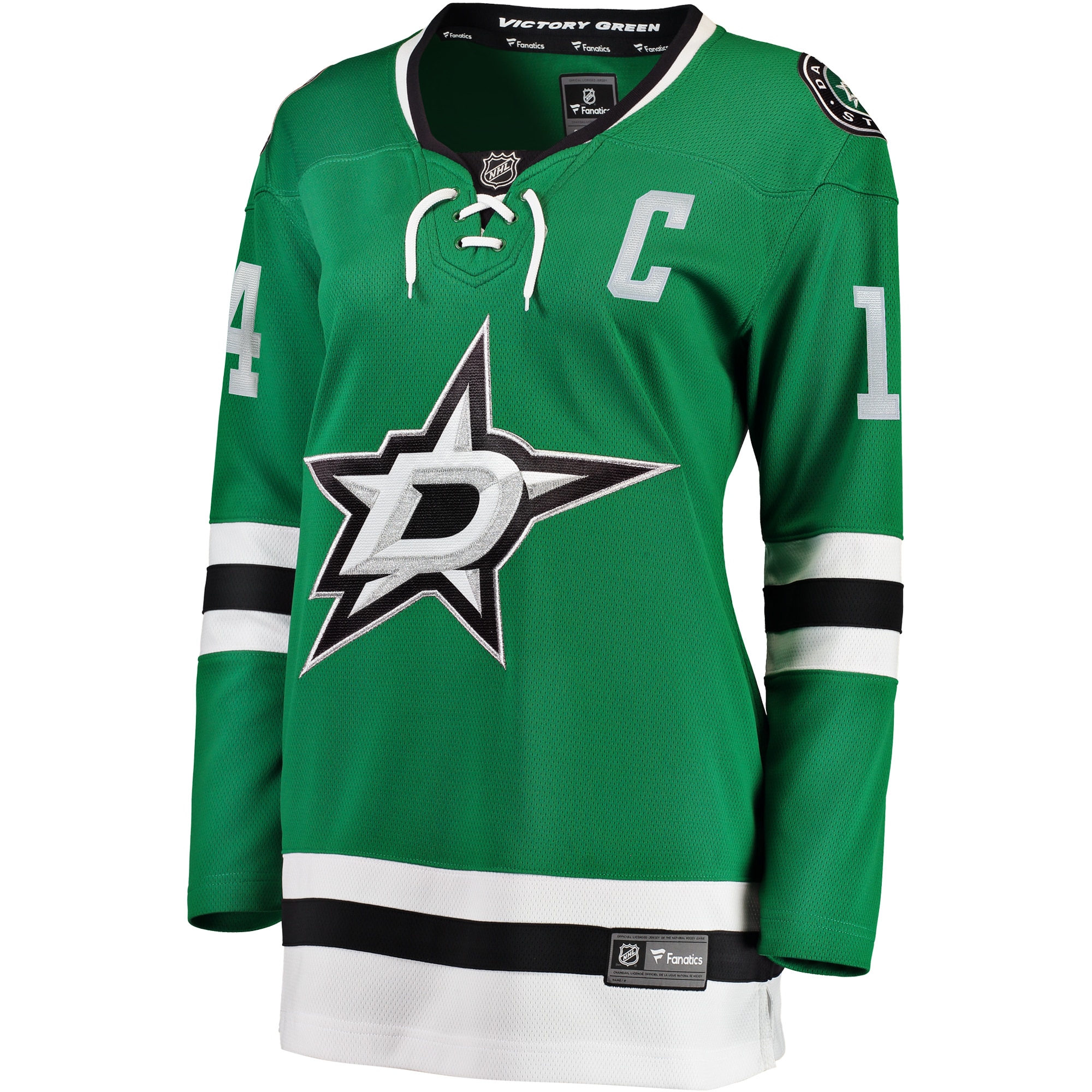 Alternative view of Women's Dallas Stars Jamie Benn Green Home Breakaway Player Hockey Jersey - JS378 