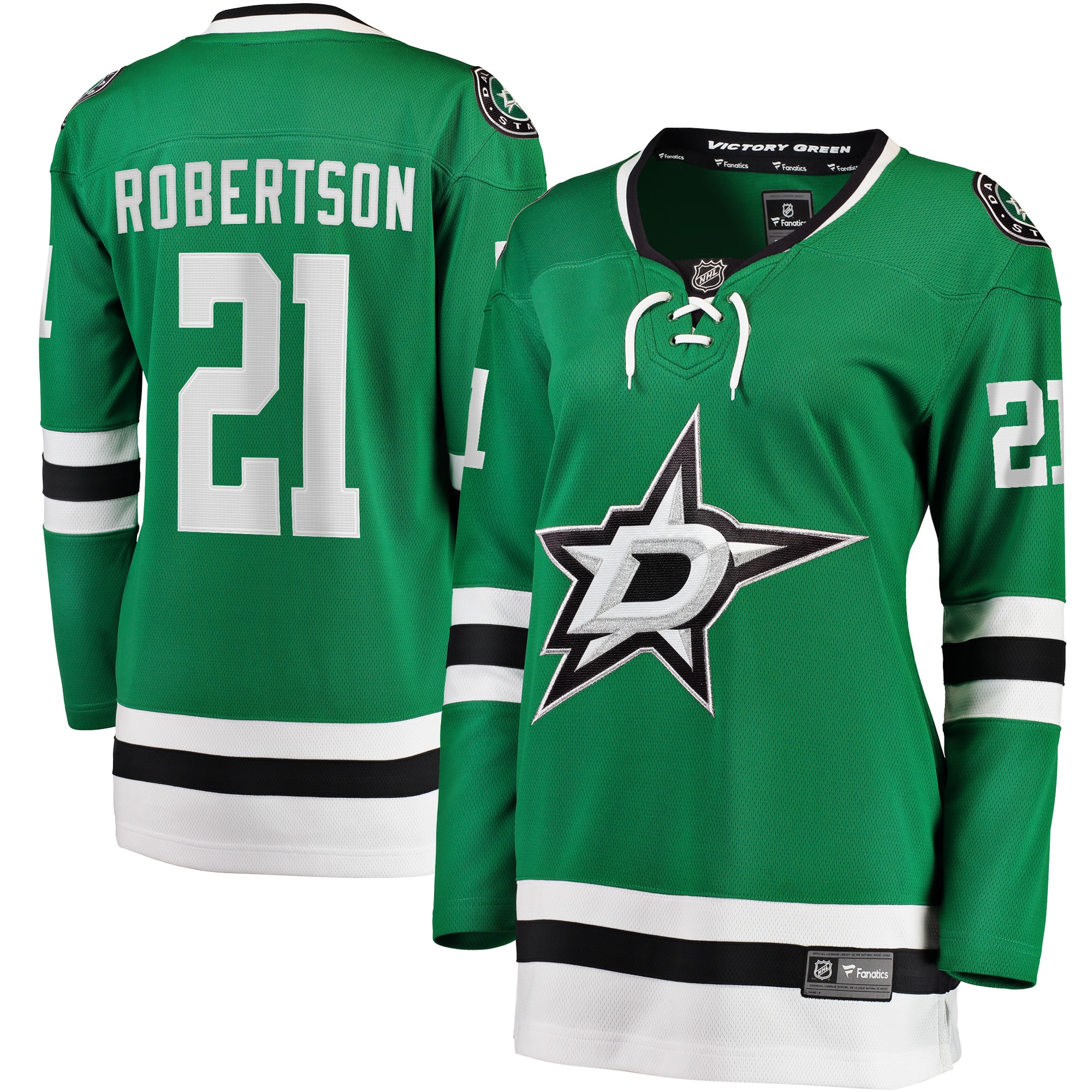 Women's Dallas Stars Jason Robertson Kelly Green Home Breakaway Hockey Jersey - JS773 