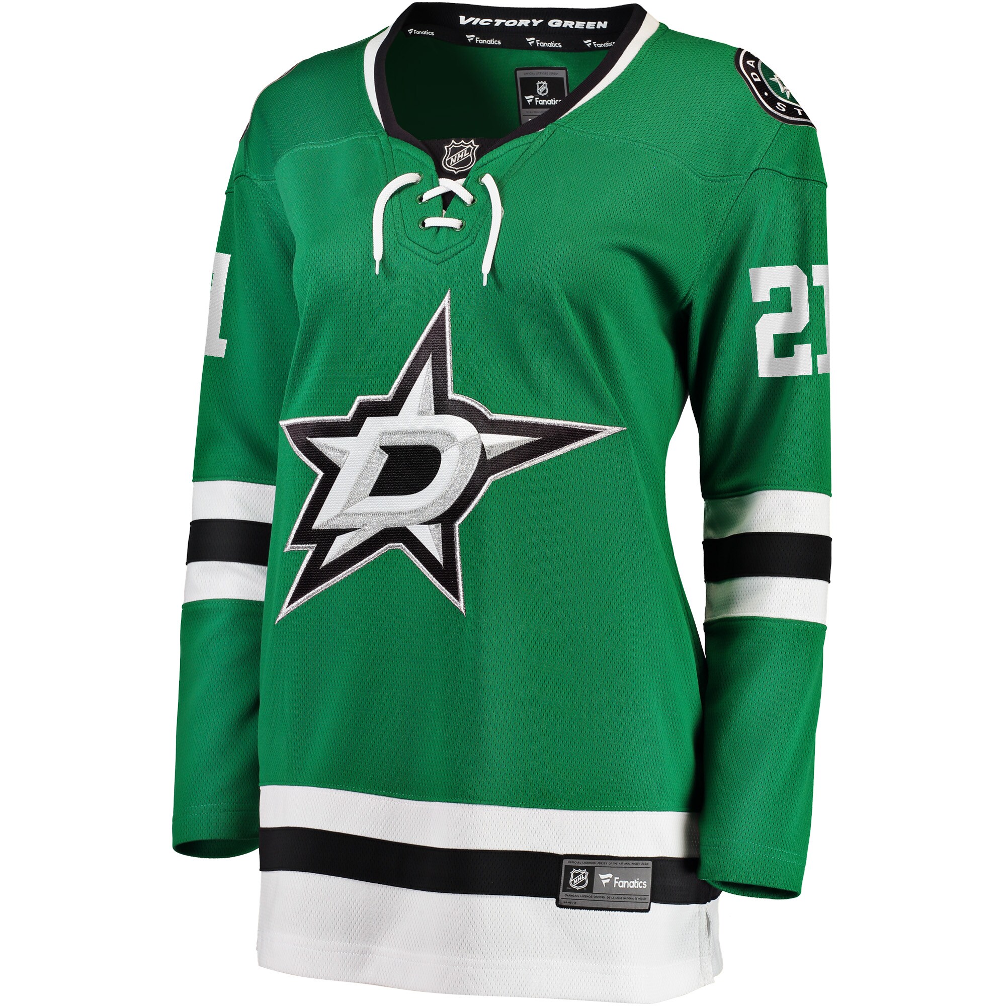 Alternative view of Women's Dallas Stars Jason Robertson Kelly Green Home Breakaway Hockey Jersey - JS773 
