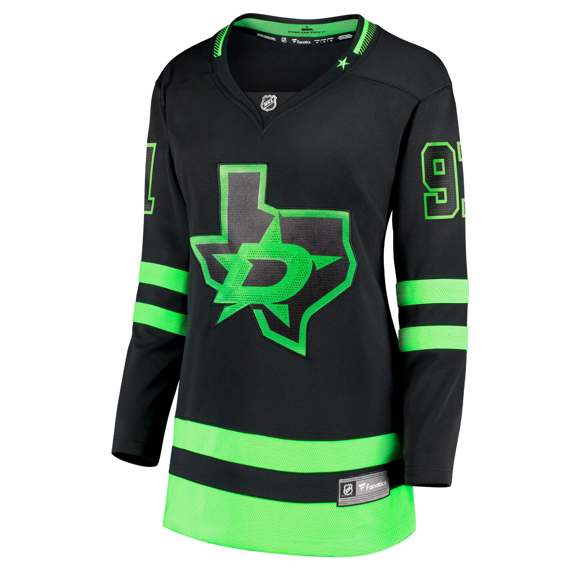 Alternative view of Women's Dallas Stars Tyler Seguin Black Alternate Premier Breakaway Player Hockey Jersey - JS383 