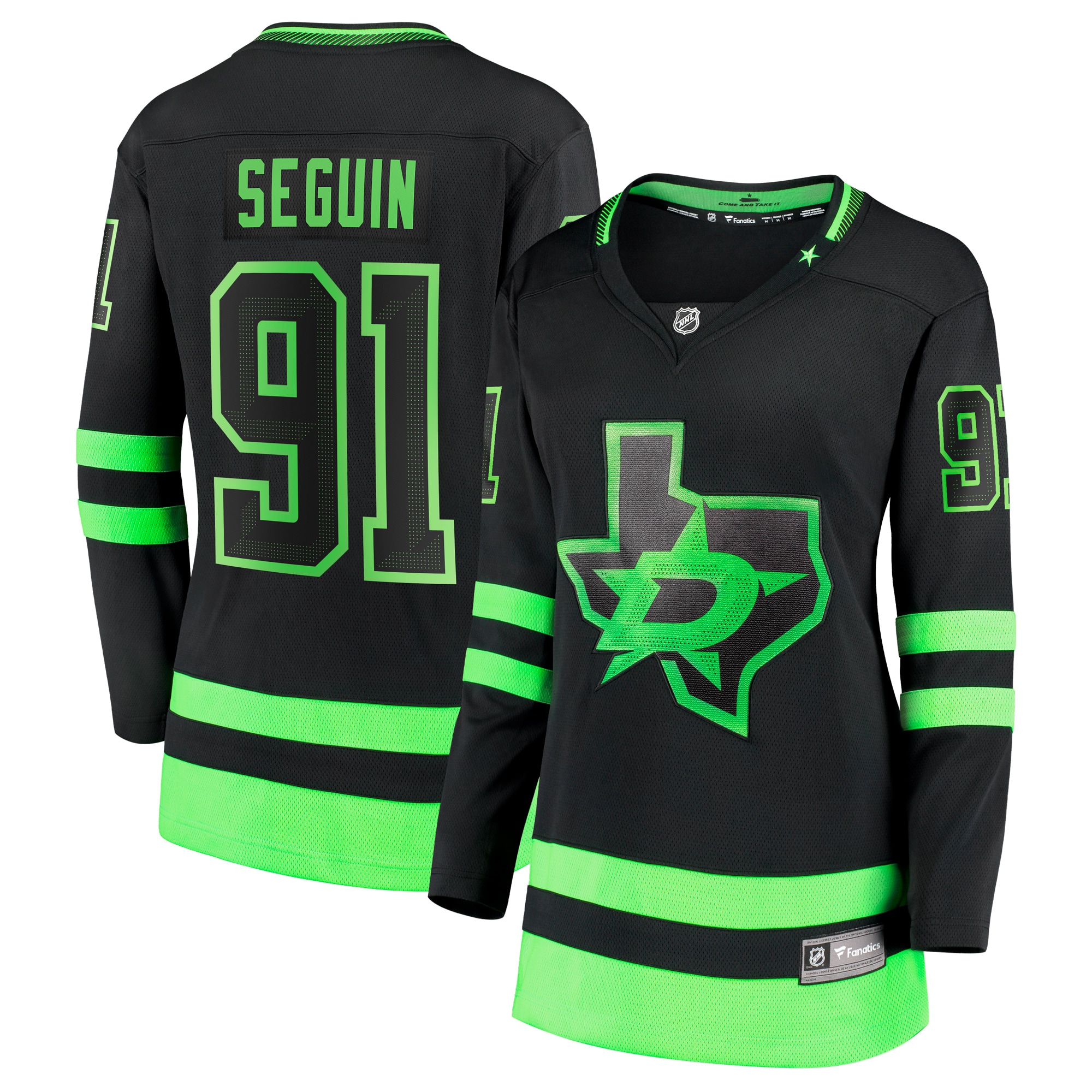 Women's Dallas Stars Tyler Seguin Black Alternate Premier Breakaway Player Hockey Jersey - JS383 