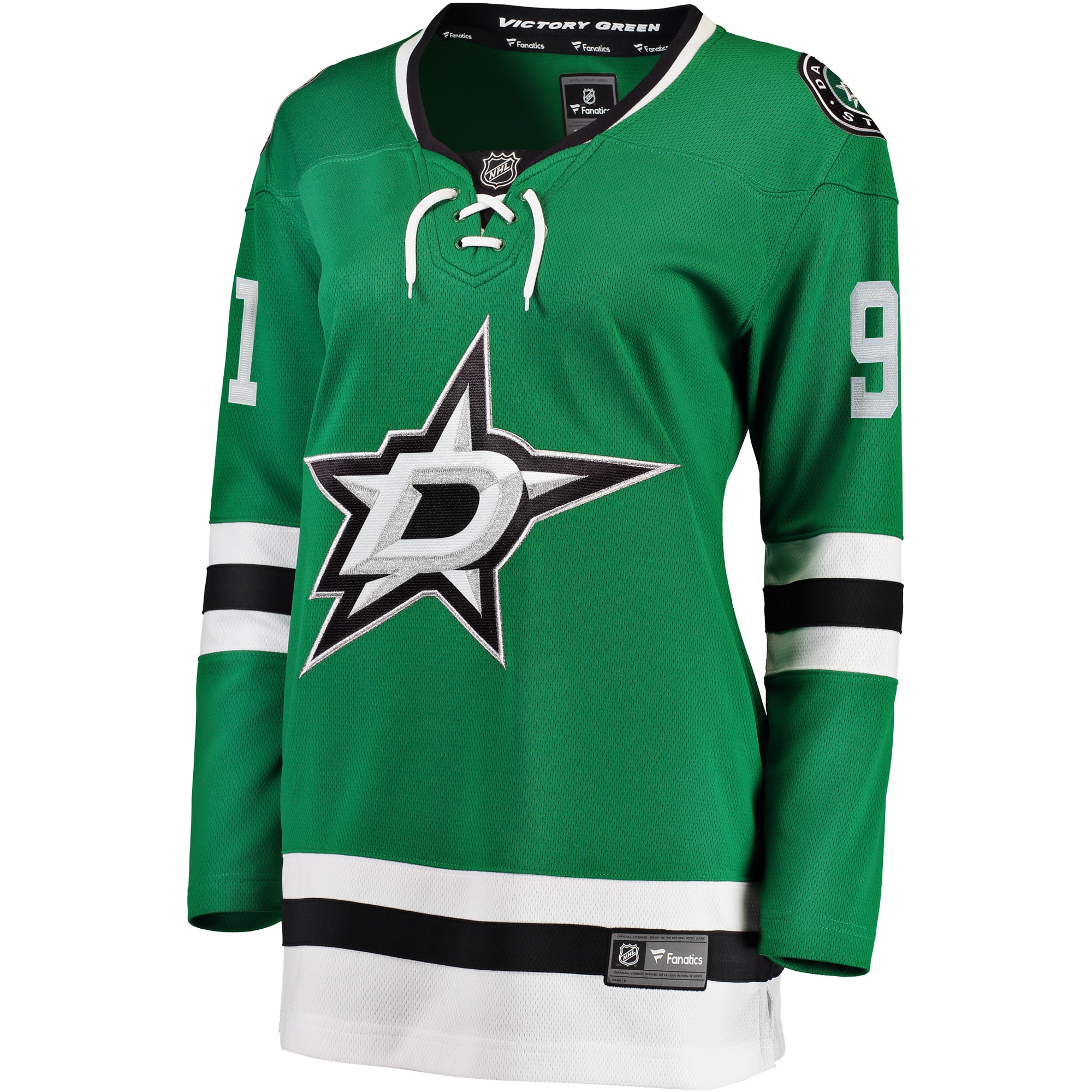 Alternative view of Women's Dallas Stars Tyler Seguin Green Home Breakaway Player Hockey Jersey - JS609 