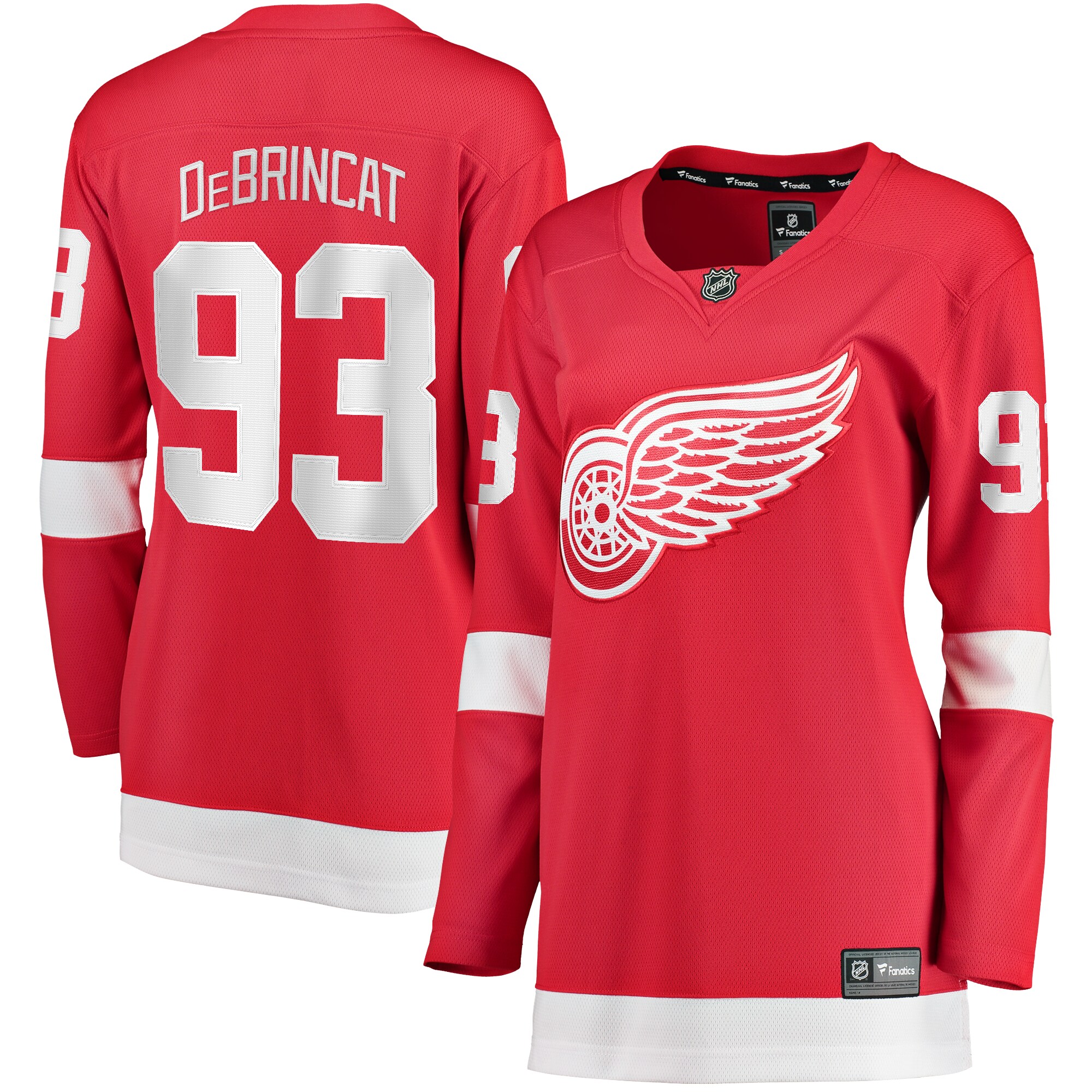 Women's Detroit Red Wings Alex DeBrincat Red Home Premier Breakaway Player Hockey Jersey - JS905 