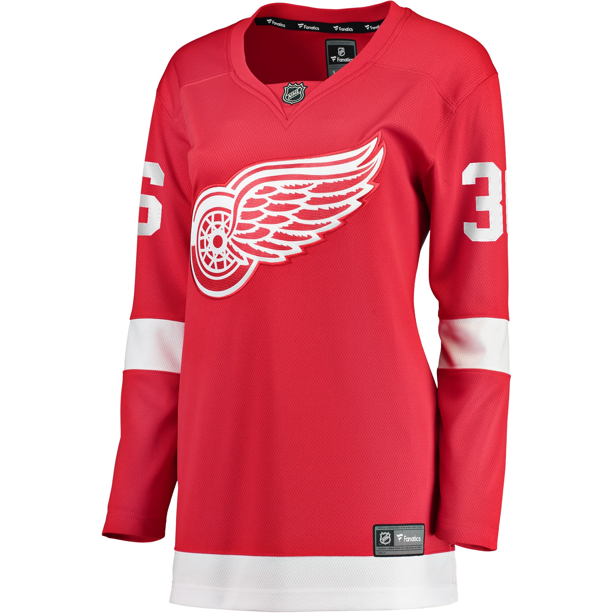 Alternative view of Women's Detroit Red Wings Christian Fischer Red Home Breakaway Player Hockey Jersey - JS717 