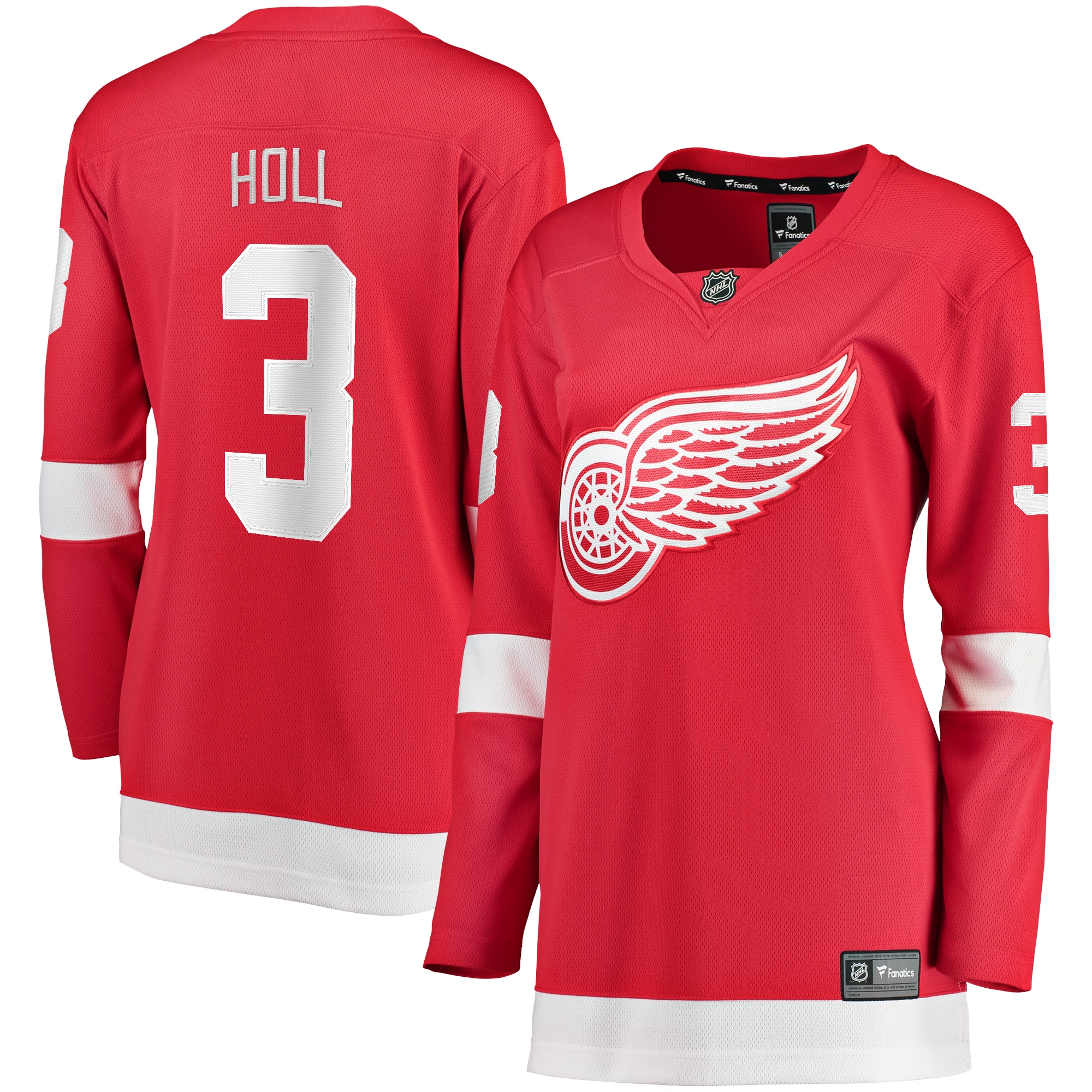 Women's Detroit Red Wings Justin Holl Red Home Breakaway Player Hockey Jersey - JS947 