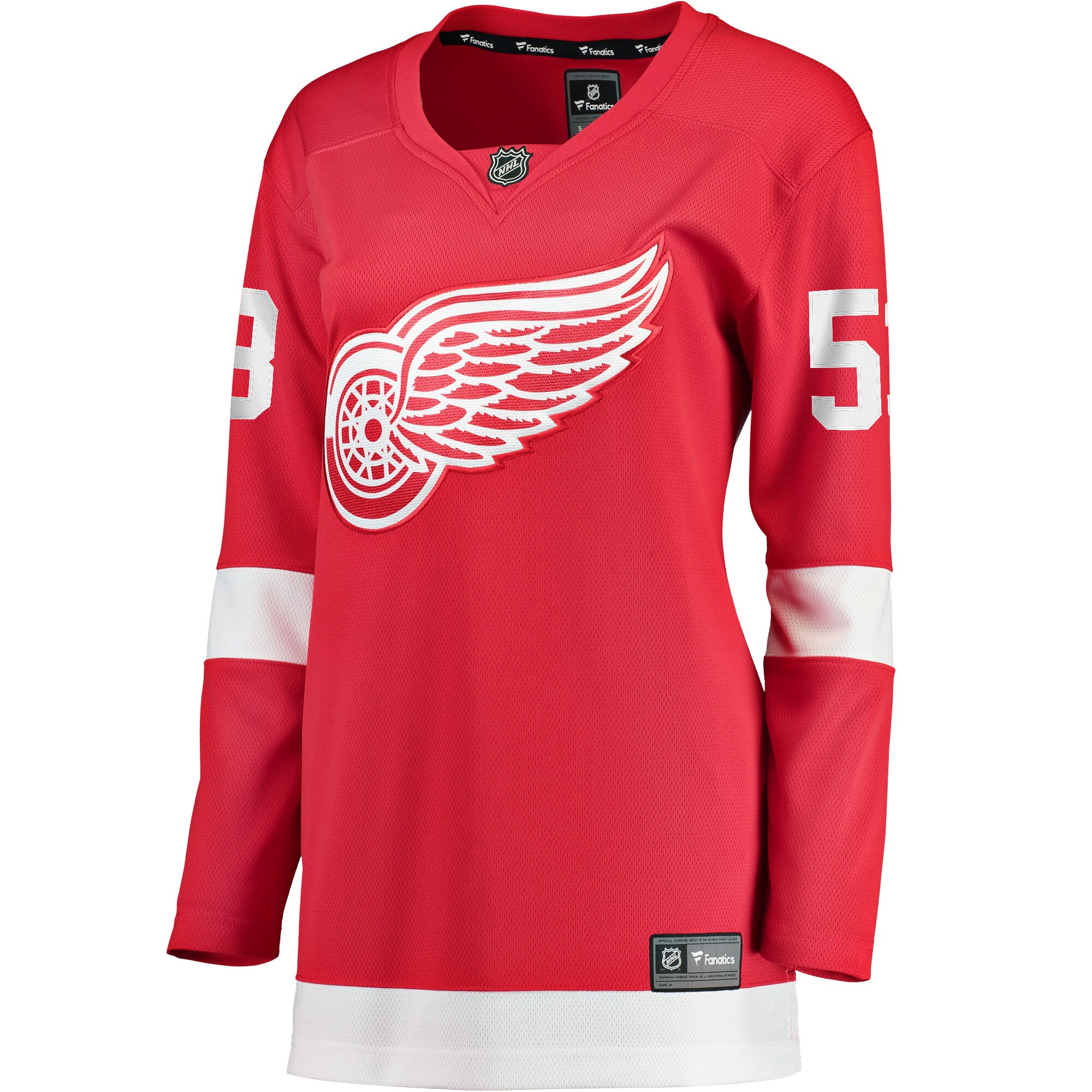 Alternative view of Women's Detroit Red Wings Moritz Seider Red Home Breakaway Player Hockey Jersey - JS187 