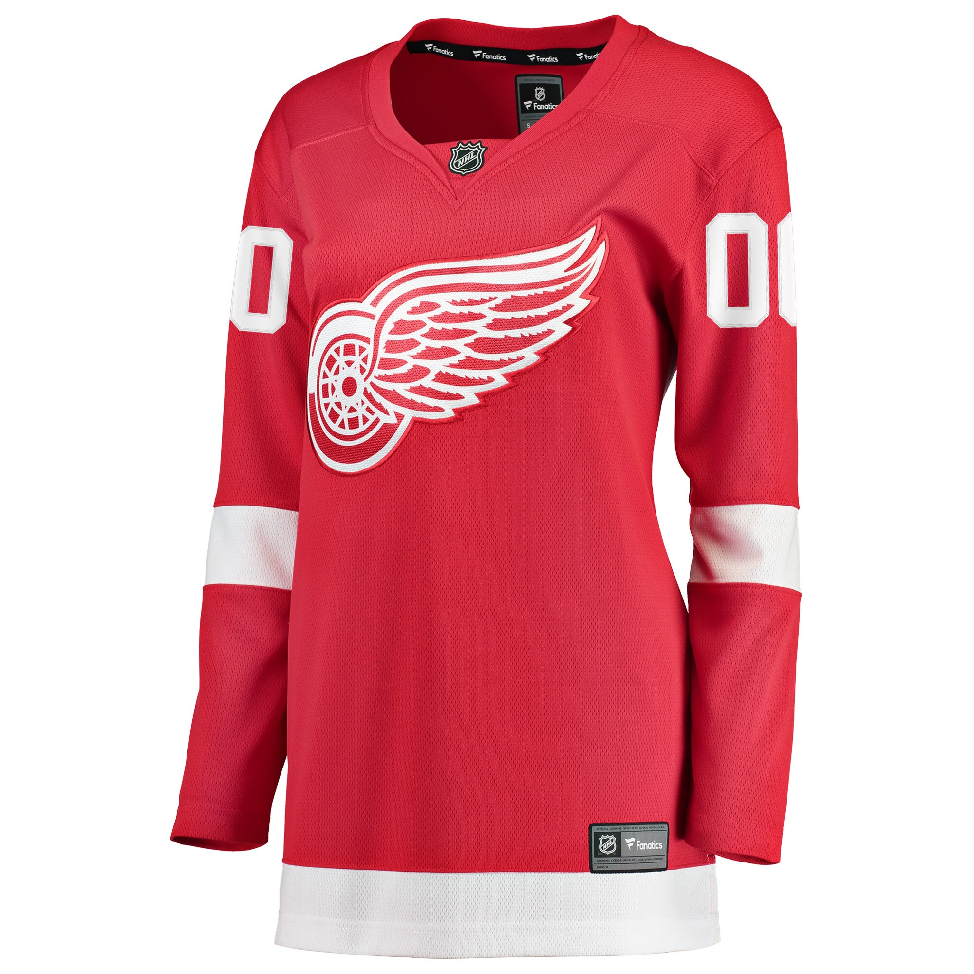 Alternative view of Women's Detroit Red Wings Red Home Breakaway Custom Hockey Jersey - JS967 