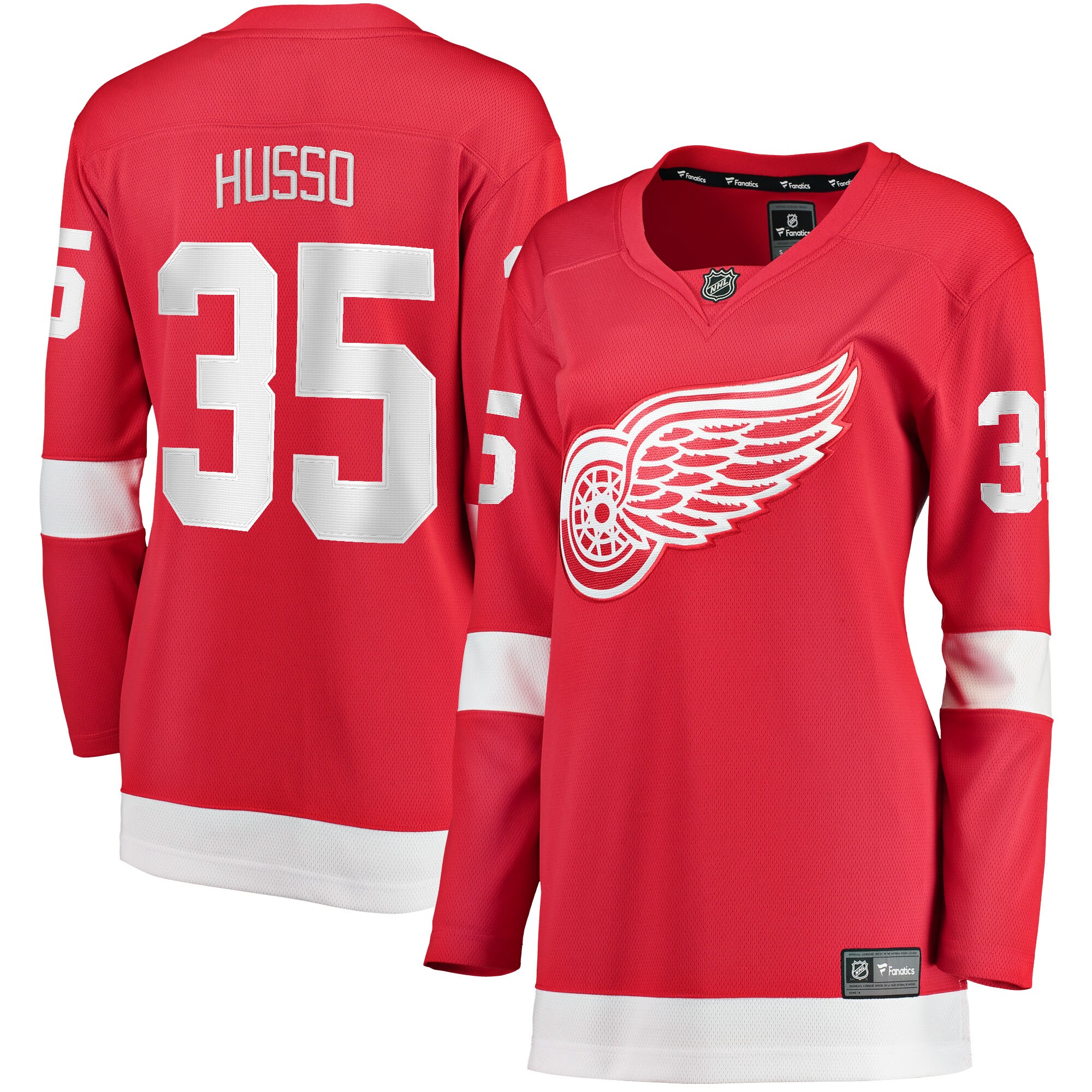 Women's Detroit Red Wings Ville Husso Red Home Breakaway Player Hockey Jersey - JS239 
