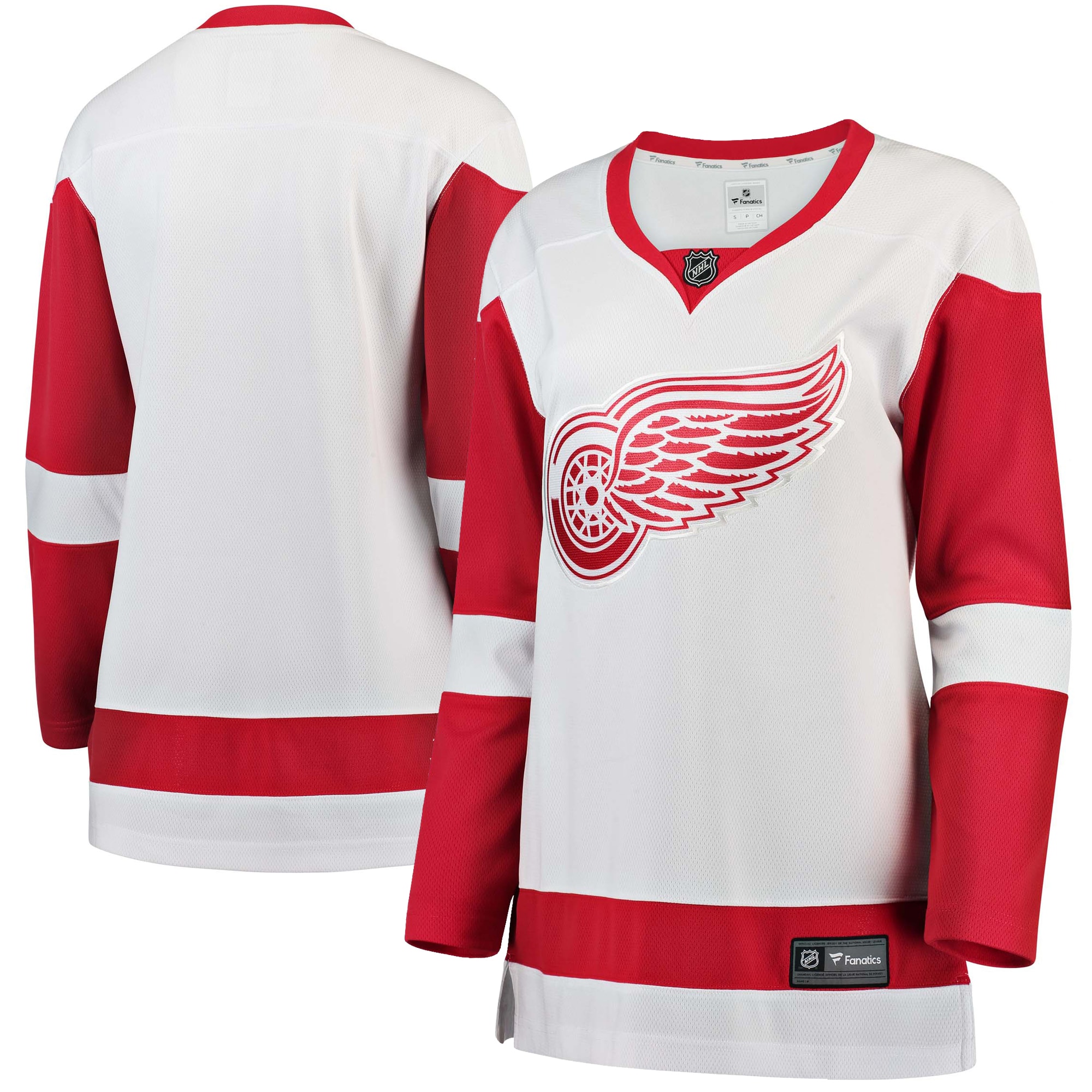 Women's Detroit Red Wings White Away Breakaway Hockey Jersey - JS599 