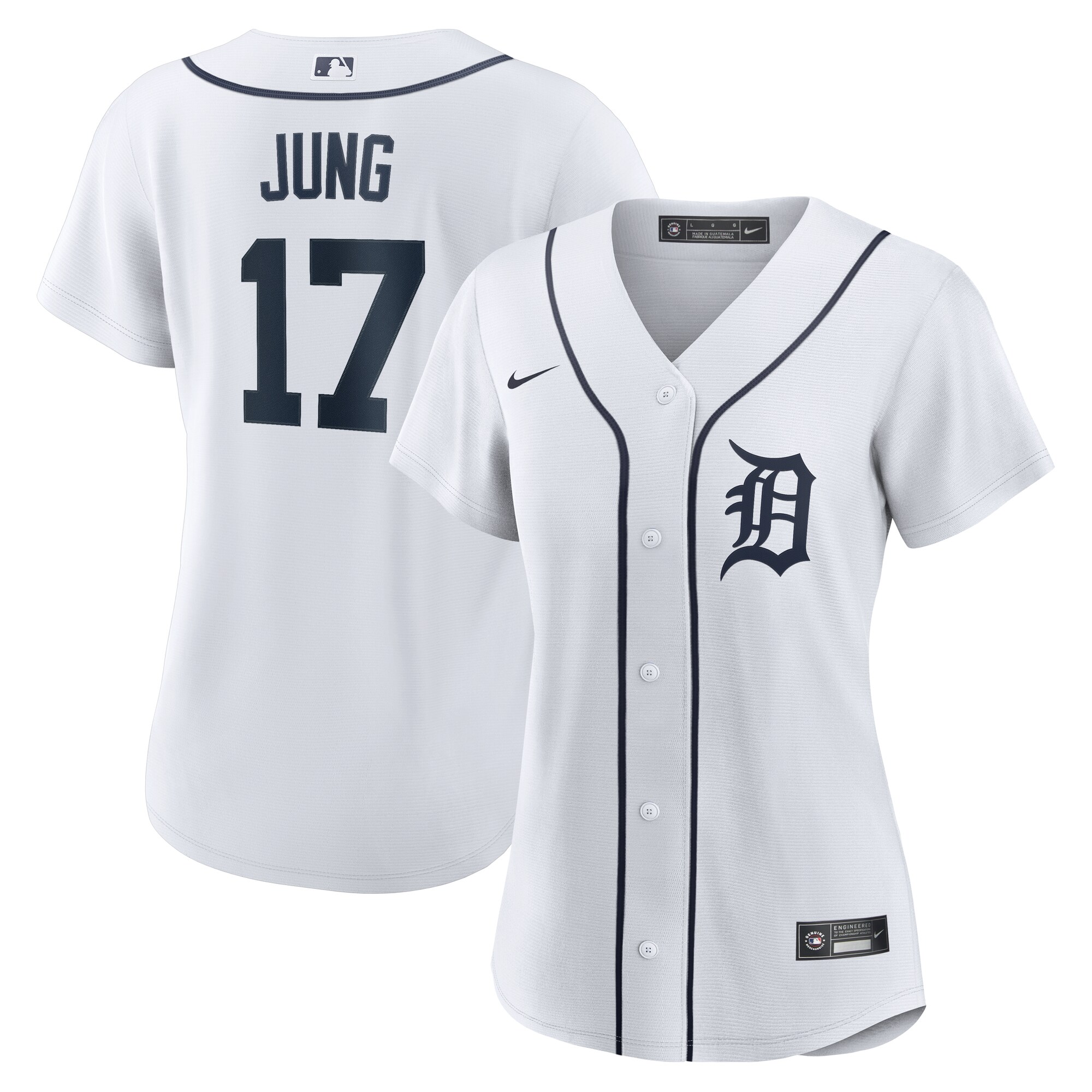 Women's Detroit Tigers Jace Jung White Home Baseball Jersey