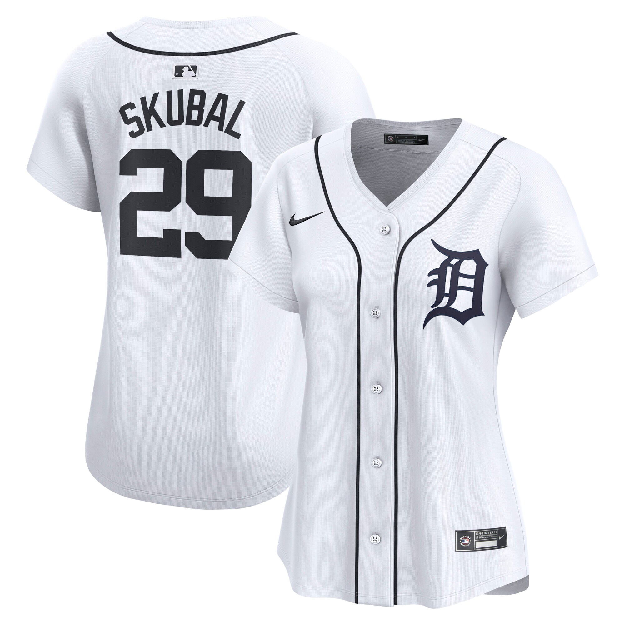Women's Detroit Tigers Tarik Skubal White Limited Player Baseball Jersey