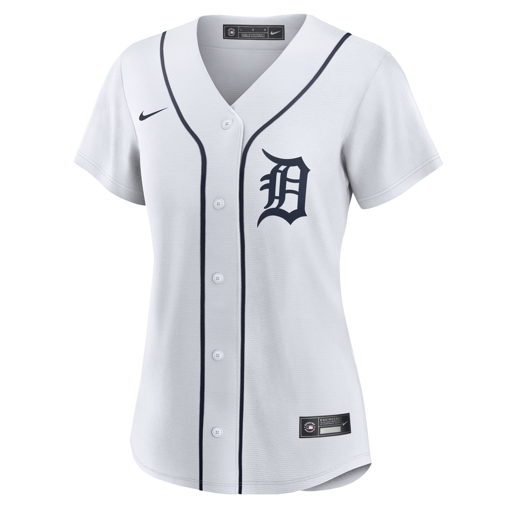 Alternative view of Women's Detroit Tigers White #1 Bride Home Baseball Jersey