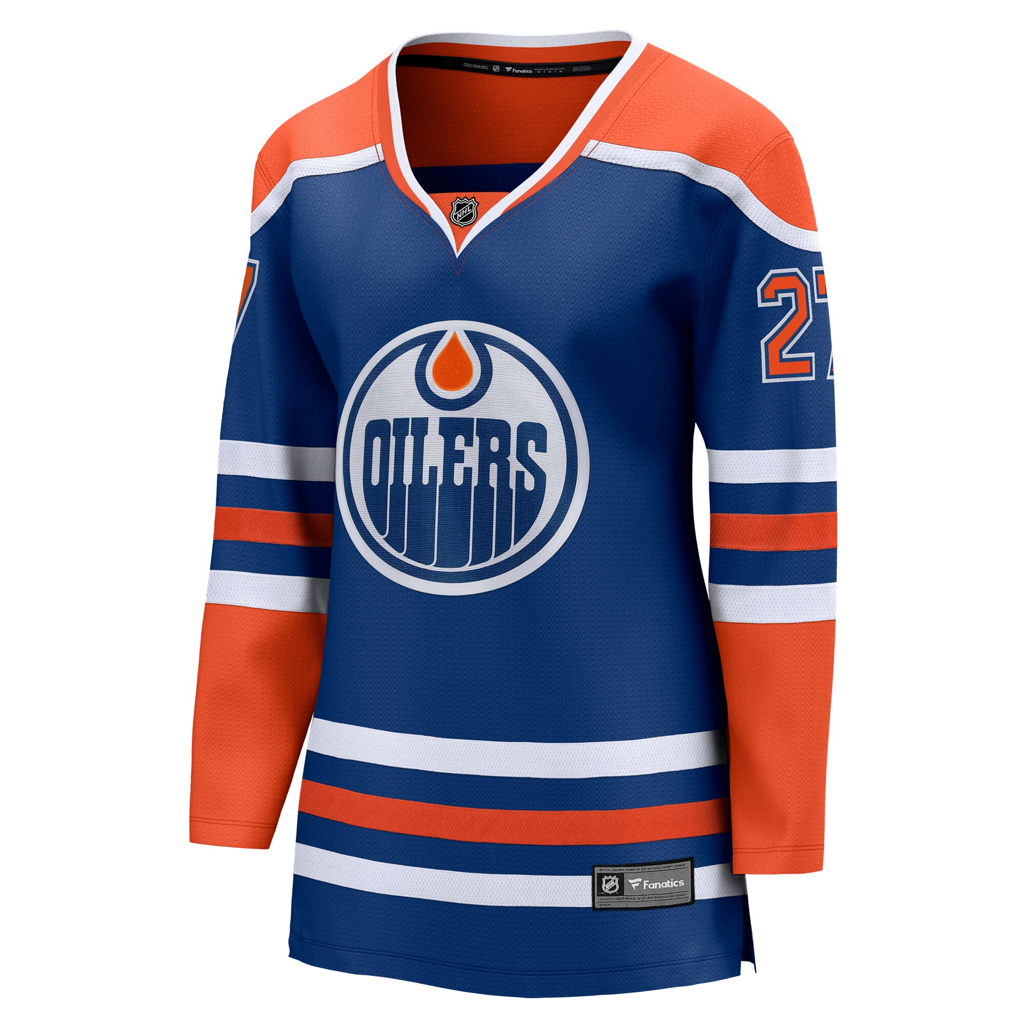 Alternative view of Women's Edmonton Oilers Brett Kulak Royal Home Breakaway Player Hockey Jersey - JS686 
