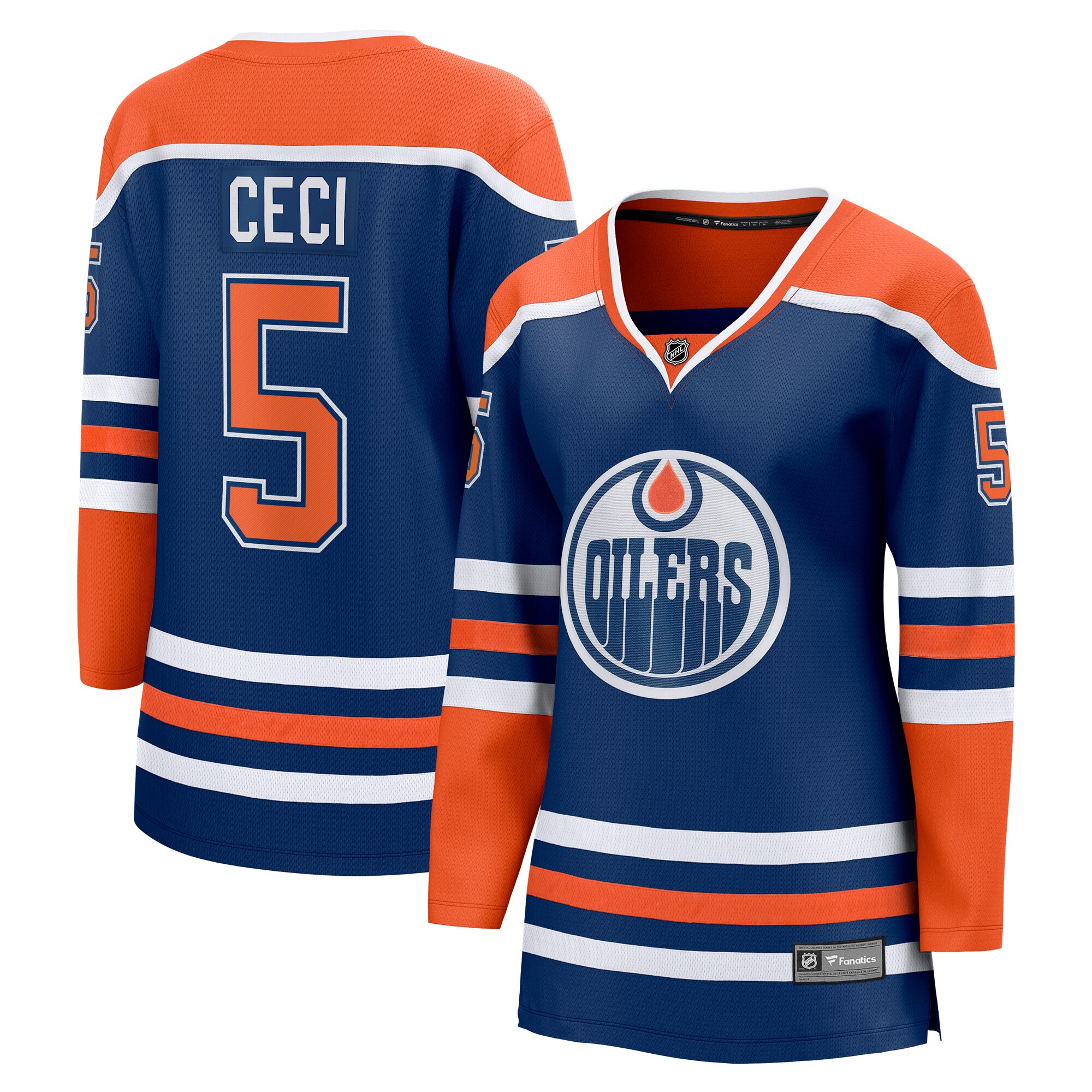 Women's Edmonton Oilers Cody Ceci Royal Home Breakaway Player Hockey Jersey - JS213 