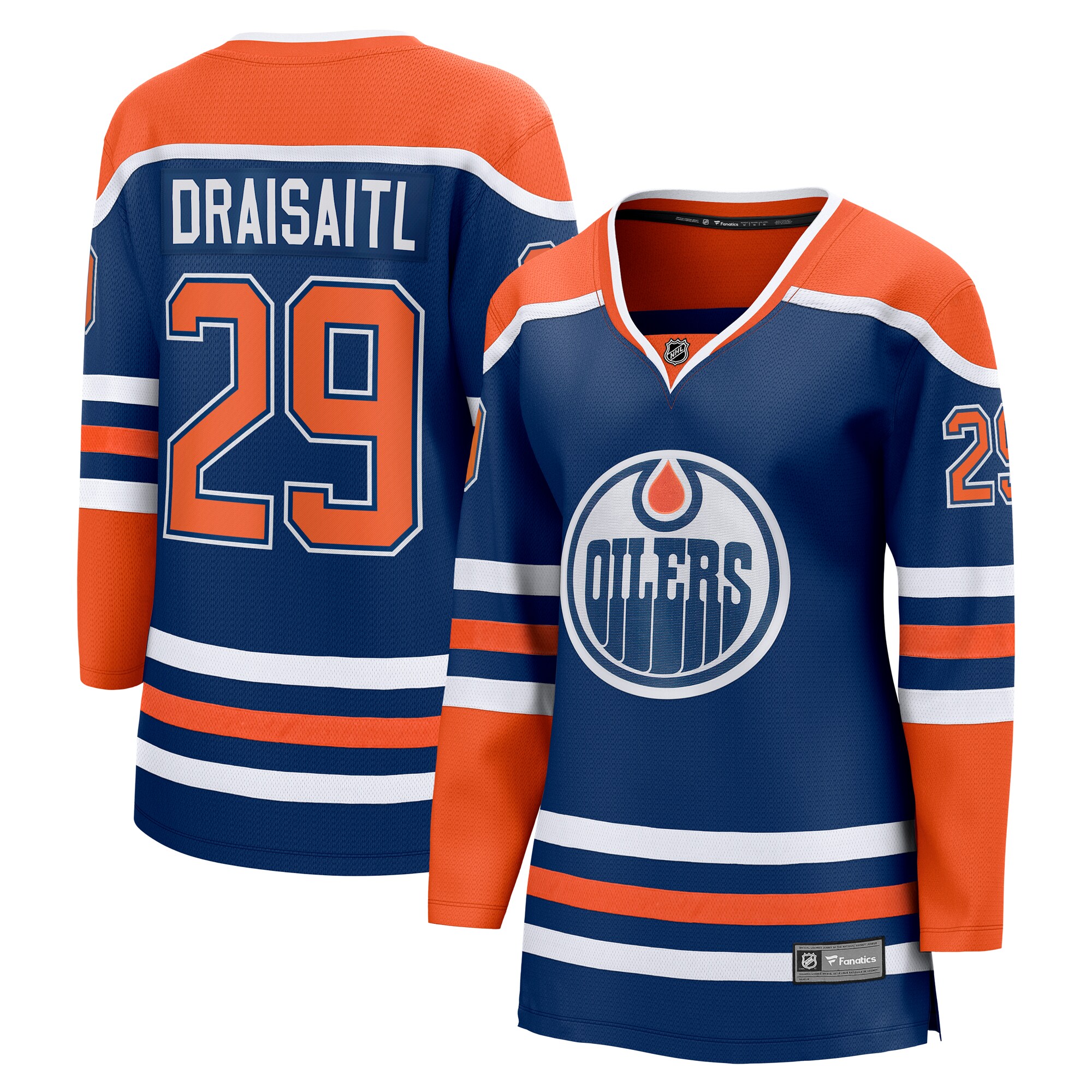 Women's Edmonton Oilers Leon Draisaitl Royal Home Breakaway Player Hockey Jersey - JS495 
