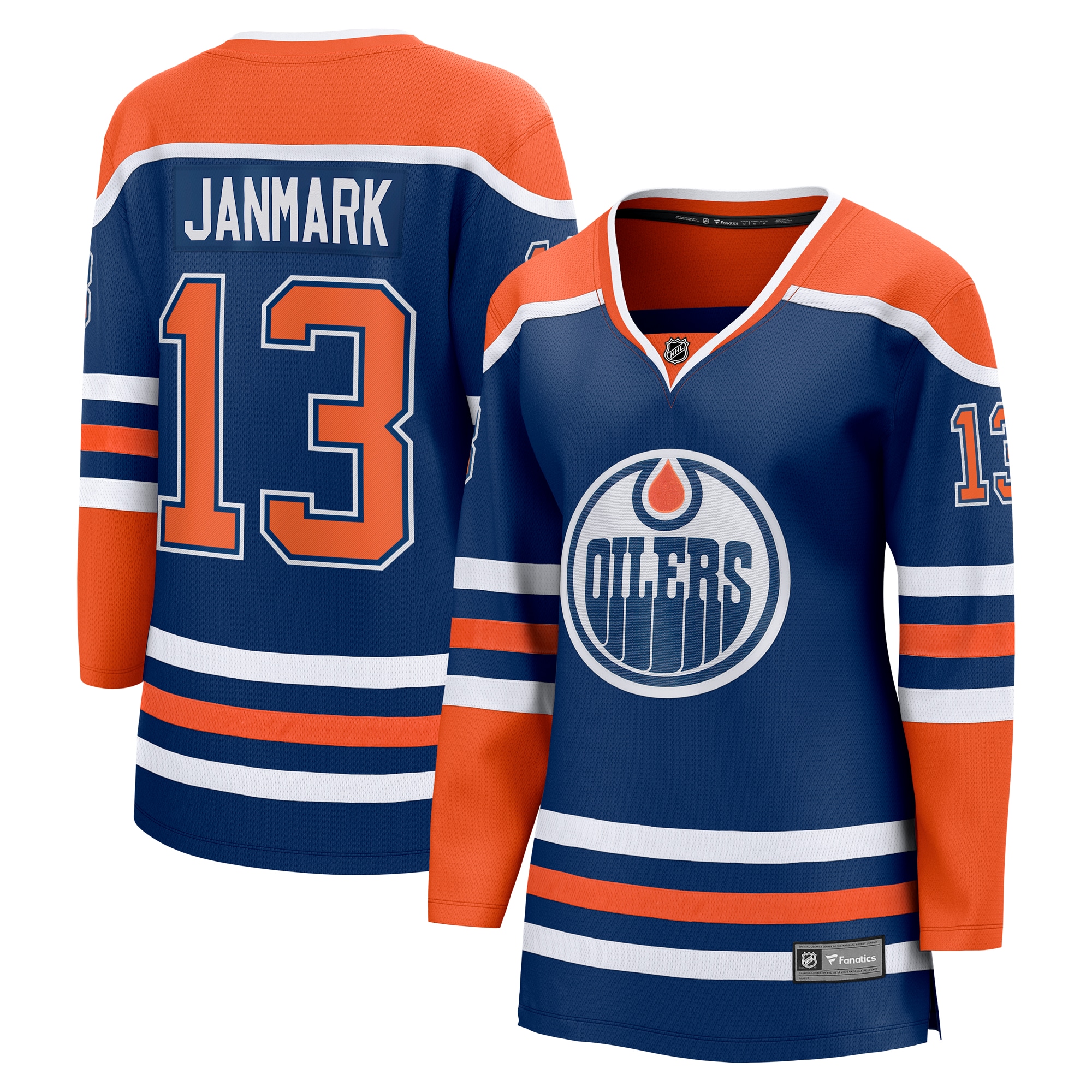 Women's Edmonton Oilers Mattias Janmark Royal Home Breakaway Player Hockey Jersey - JS207 