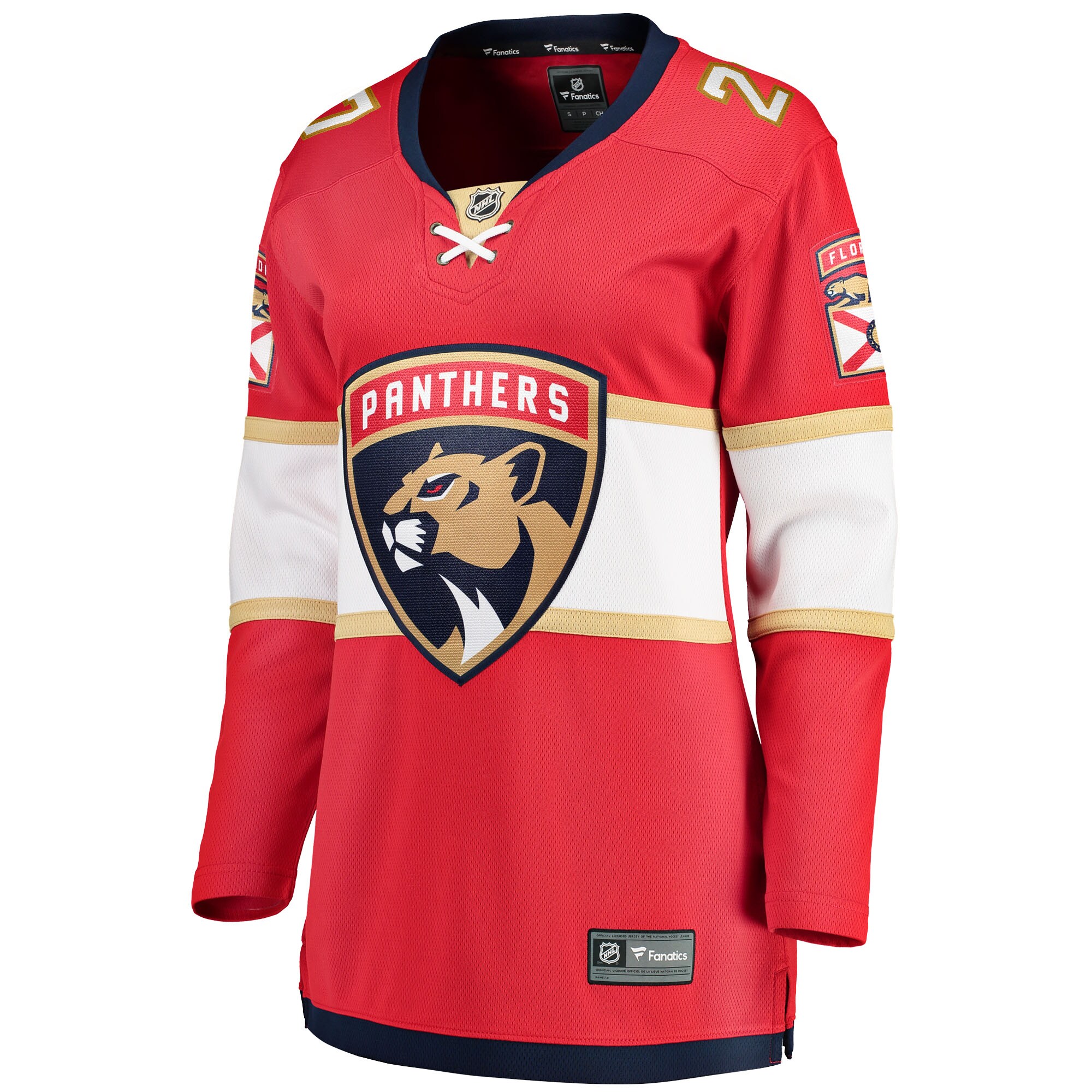 Alternative view of Women's Florida Panthers Eetu Luostarinen Red Home Breakaway Player Hockey Jersey - JS823 
